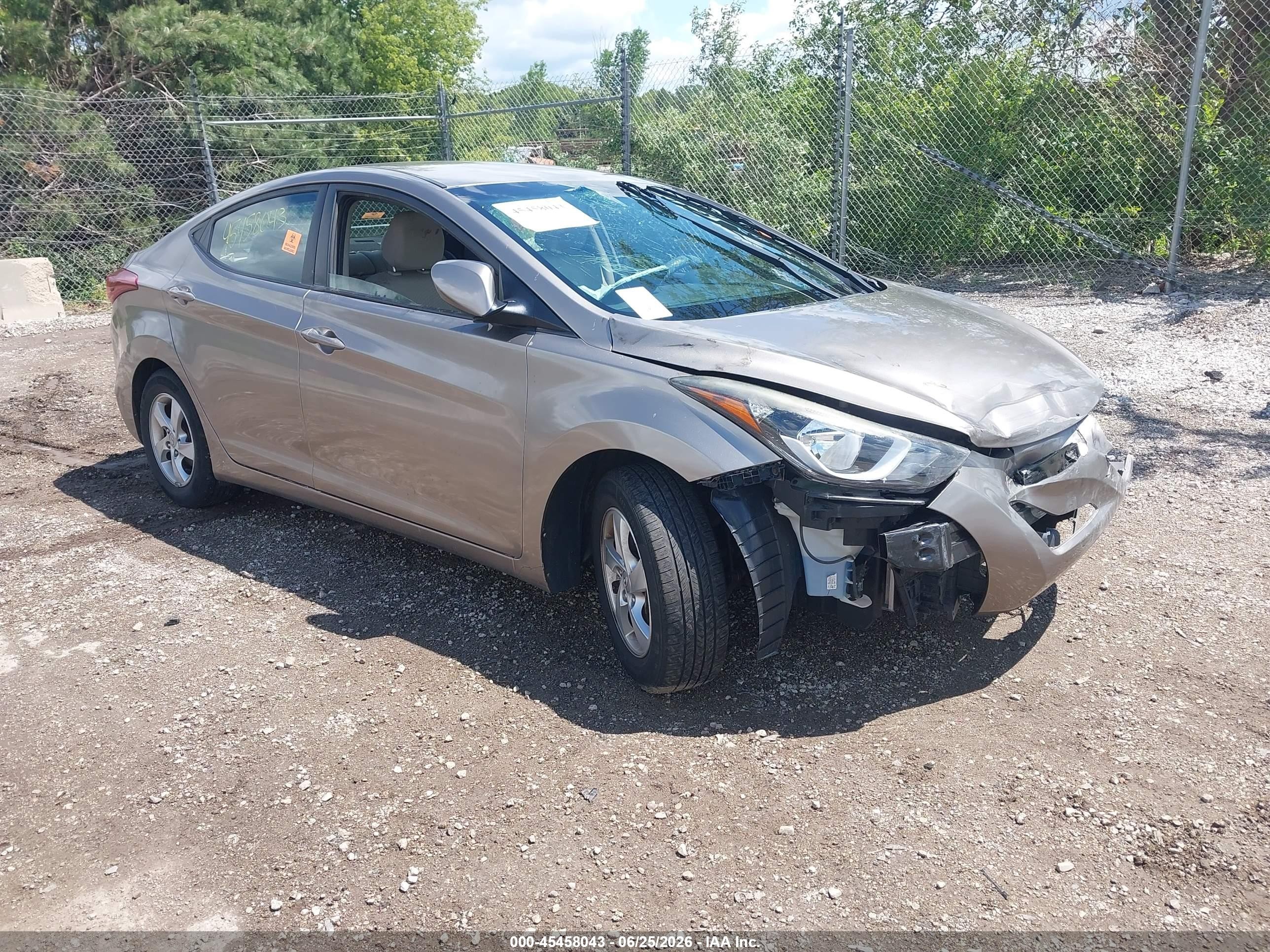2014 Hyundai Elantra Se Tan vin: 5NPDH4AE8EH544459