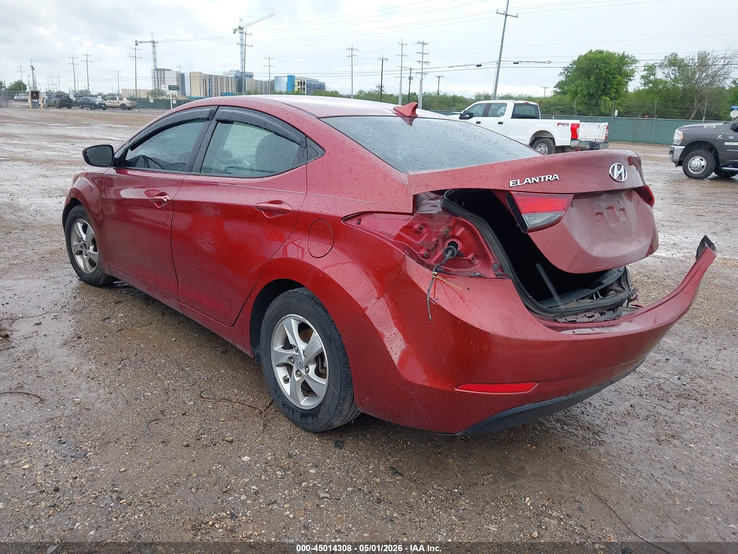 2014 Hyundai Elantra Se Burgundy vin: 5NPDH4AE8EH546843