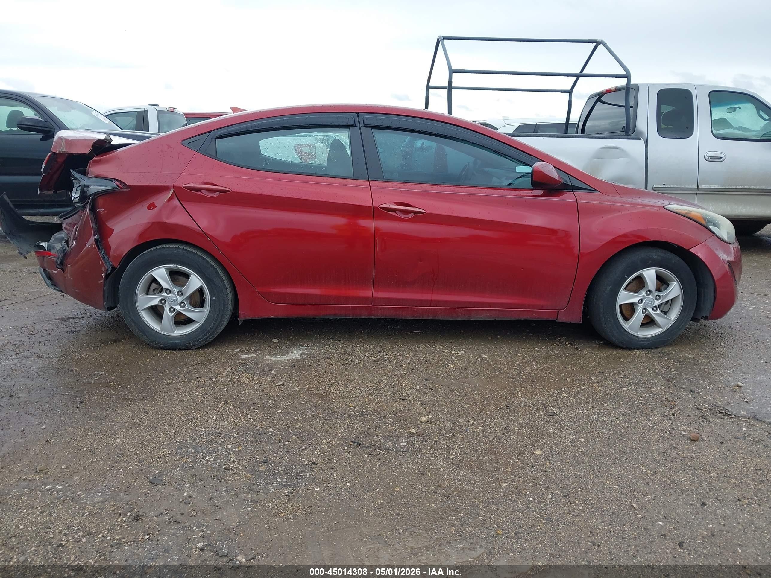 2014 Hyundai Elantra Se Burgundy vin: 5NPDH4AE8EH546843