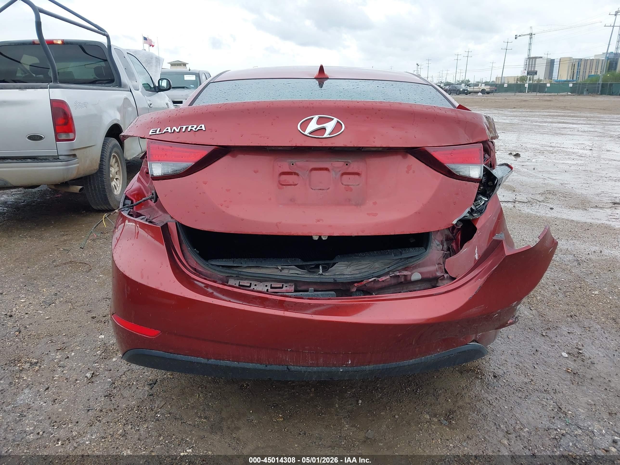 2014 Hyundai Elantra Se Burgundy vin: 5NPDH4AE8EH546843