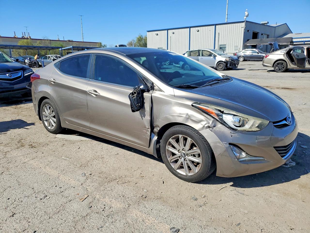 2015 Hyundai Elantra Se Brown vin: 5NPDH4AE8FH550263