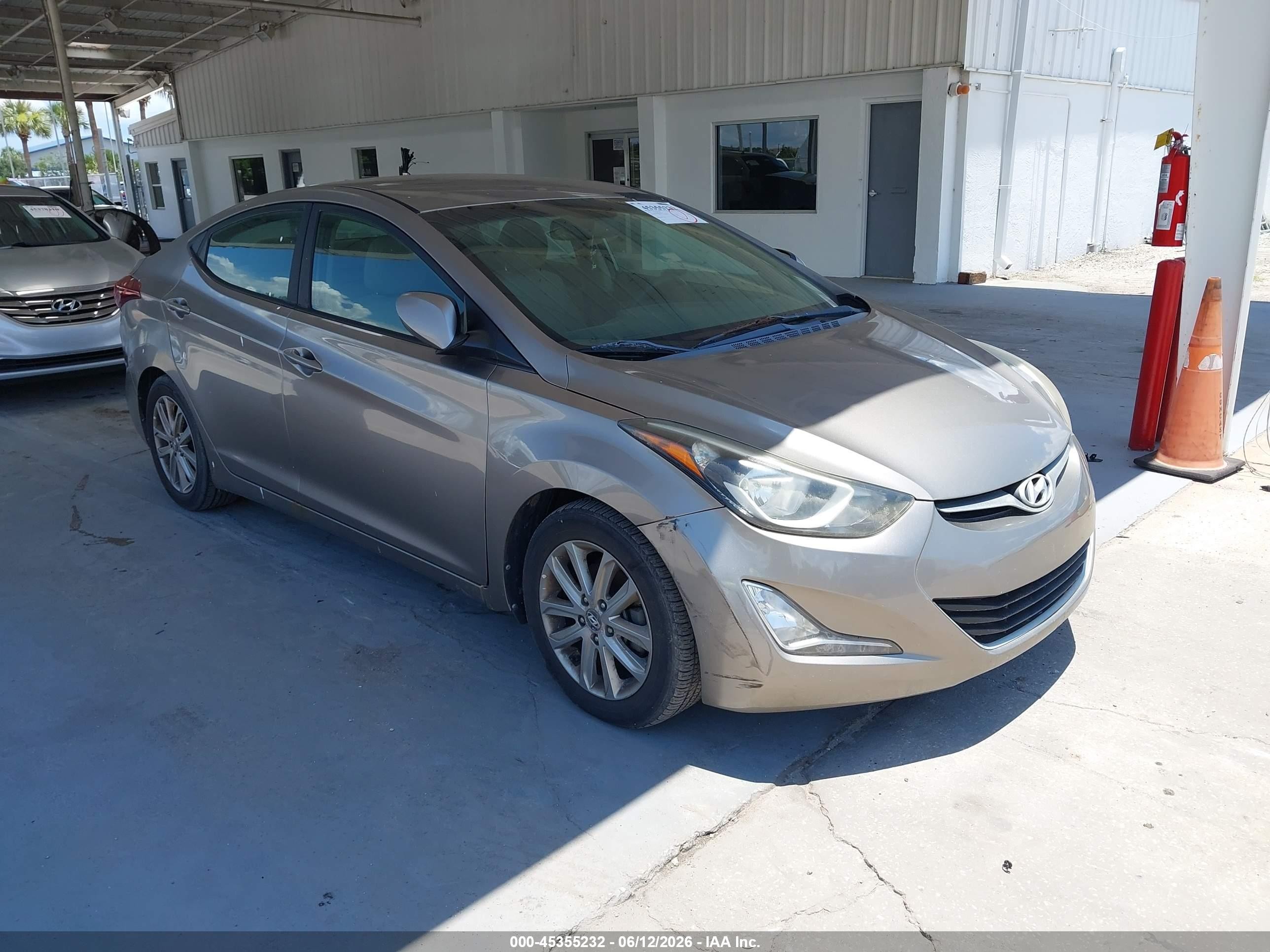 2015 Hyundai Elantra Se Золотой vin: 5NPDH4AE8FH559058