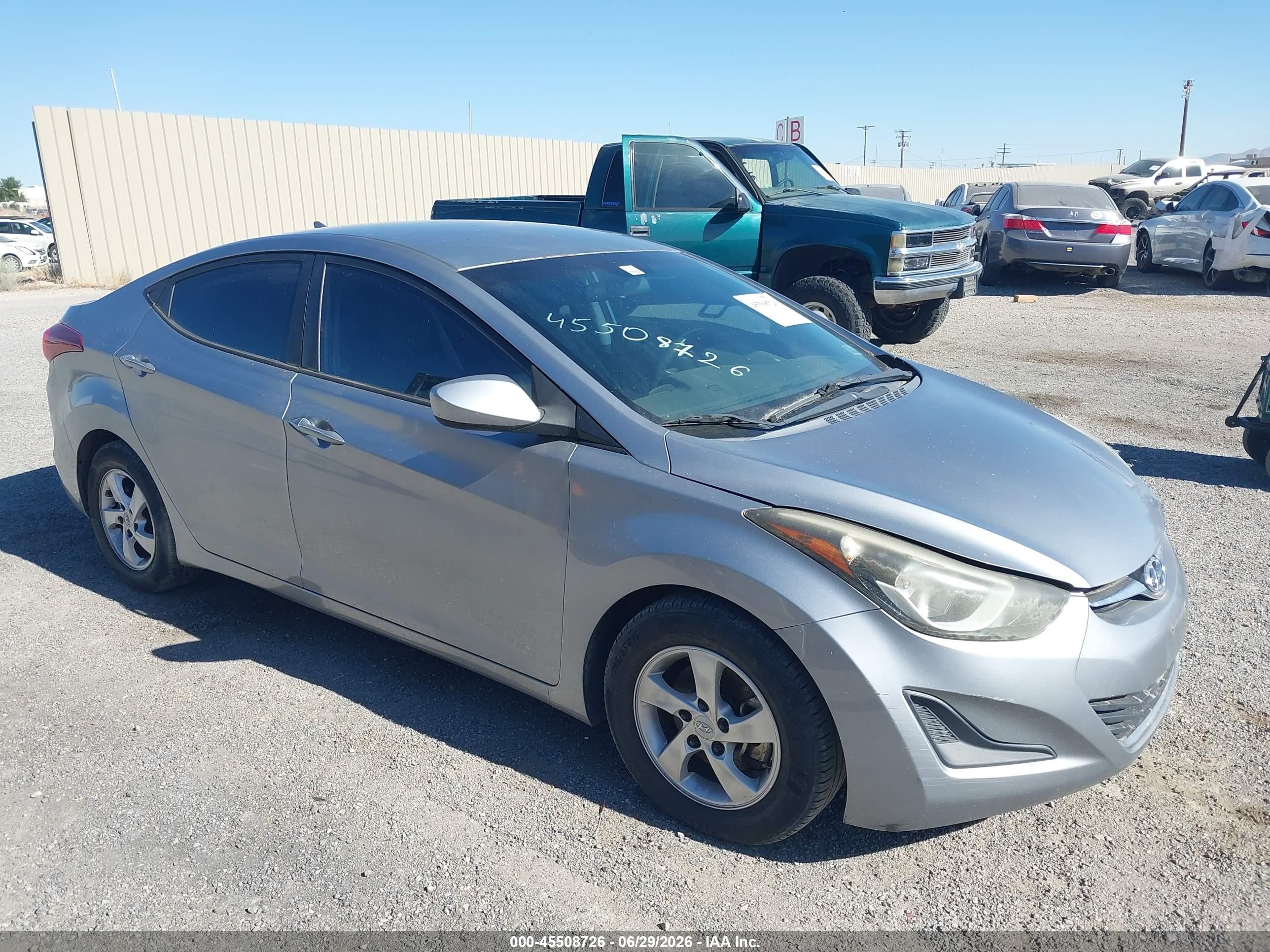 2015 Hyundai Elantra Se Gray vin: 5NPDH4AE8FH562896