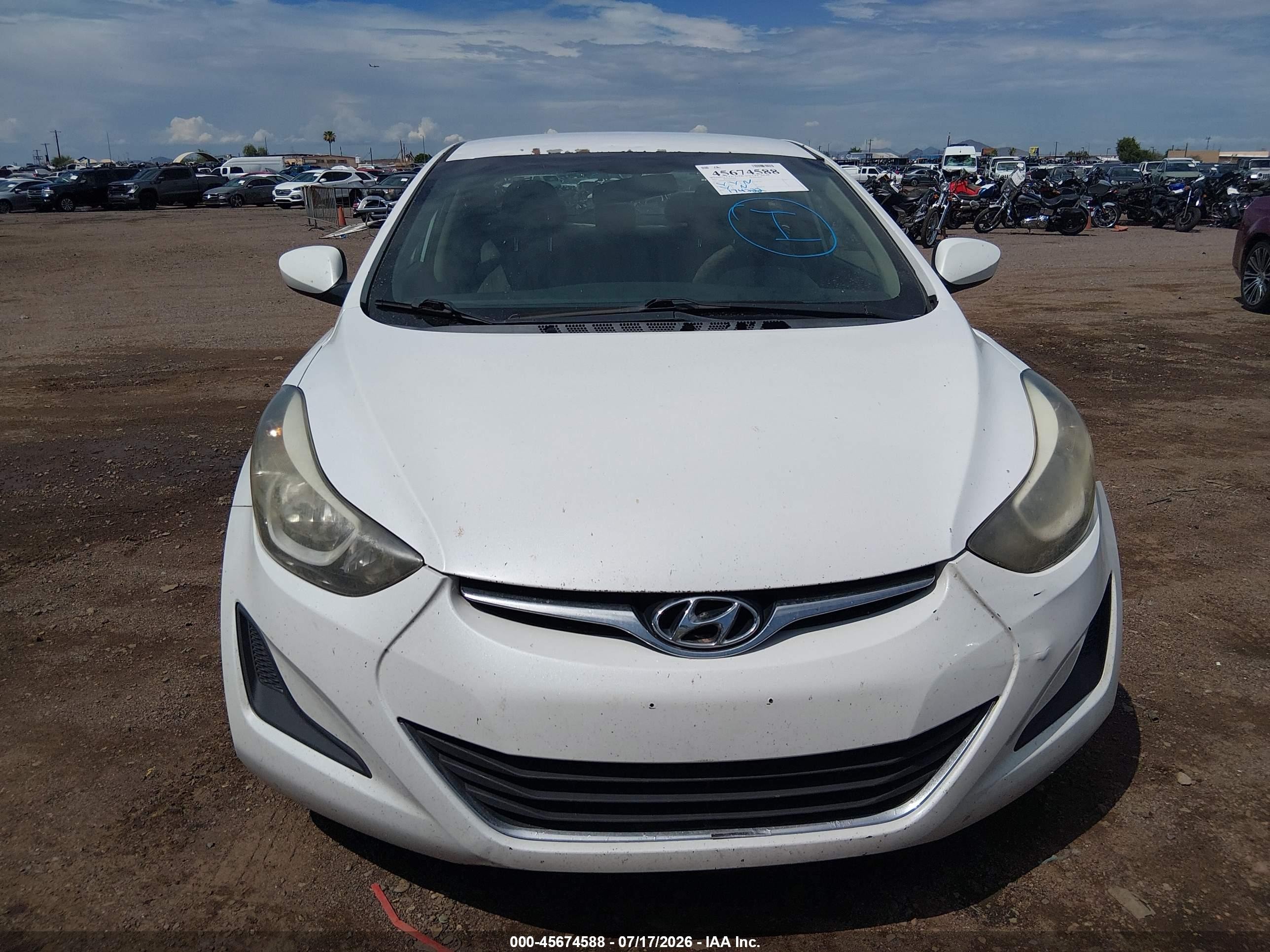 2015 Hyundai Elantra Se White vin: 5NPDH4AE8FH566415