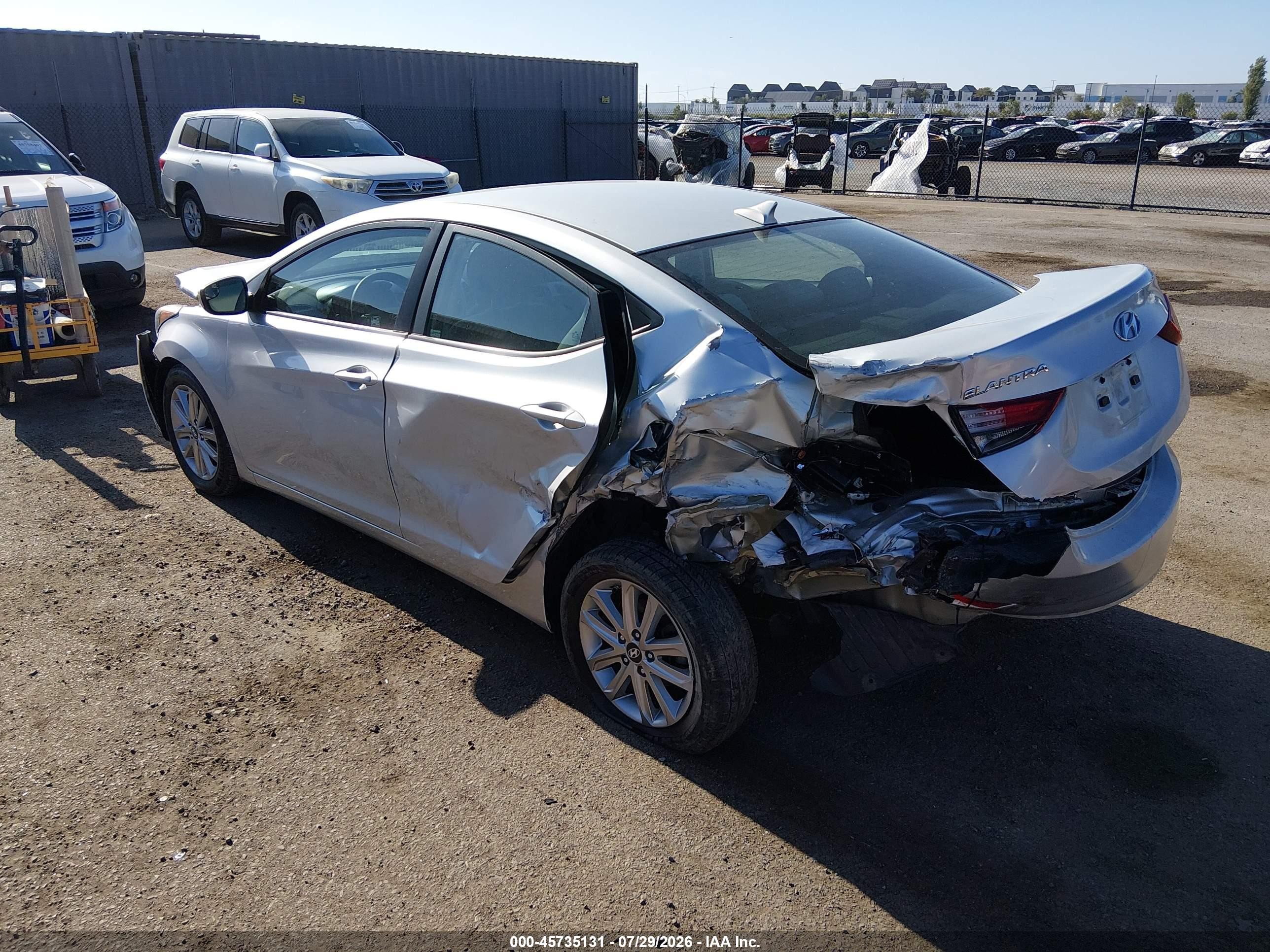 2015 Hyundai Elantra Se Silver vin: 5NPDH4AE8FH571615