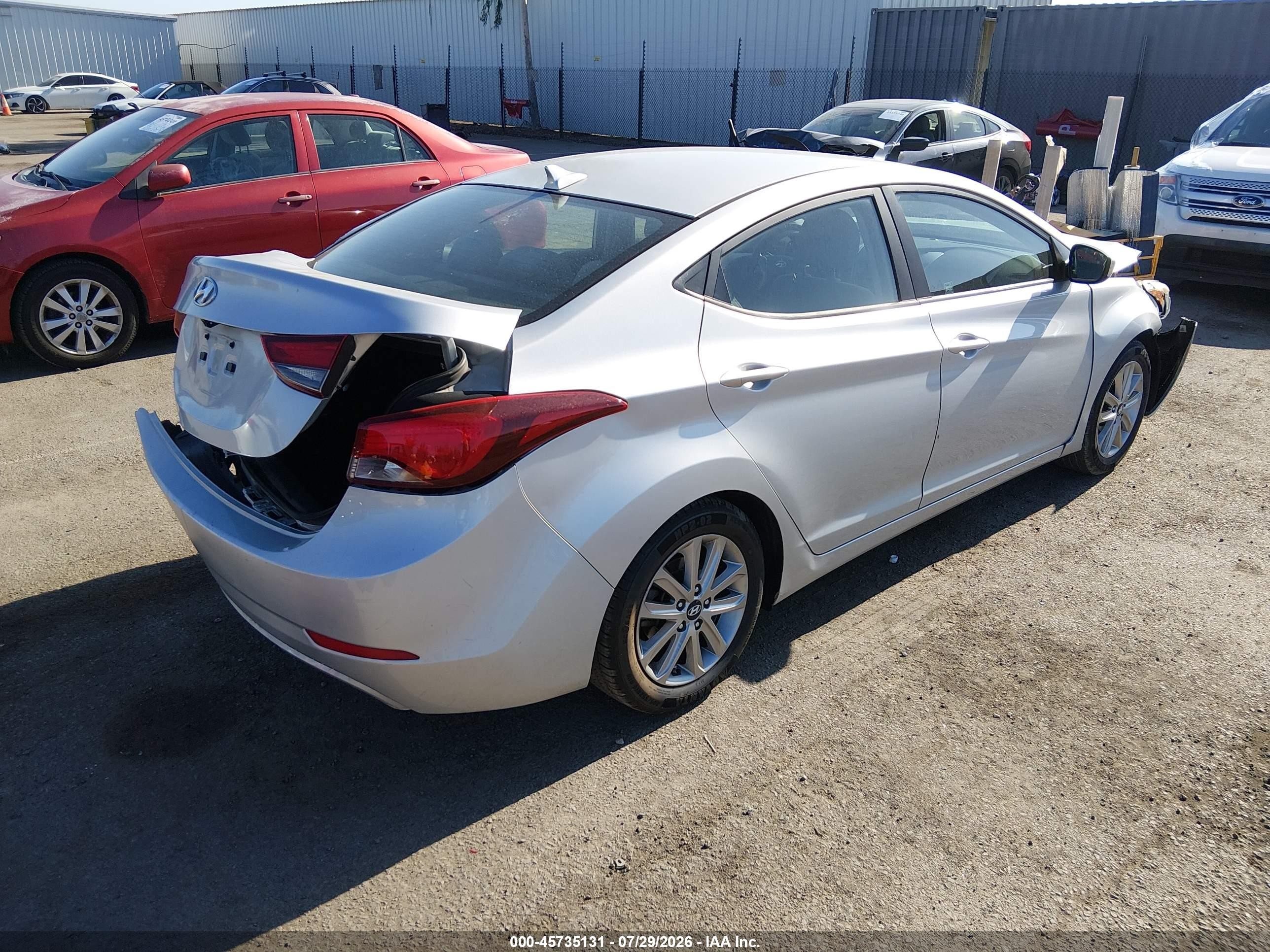 2015 Hyundai Elantra Se Silver vin: 5NPDH4AE8FH571615