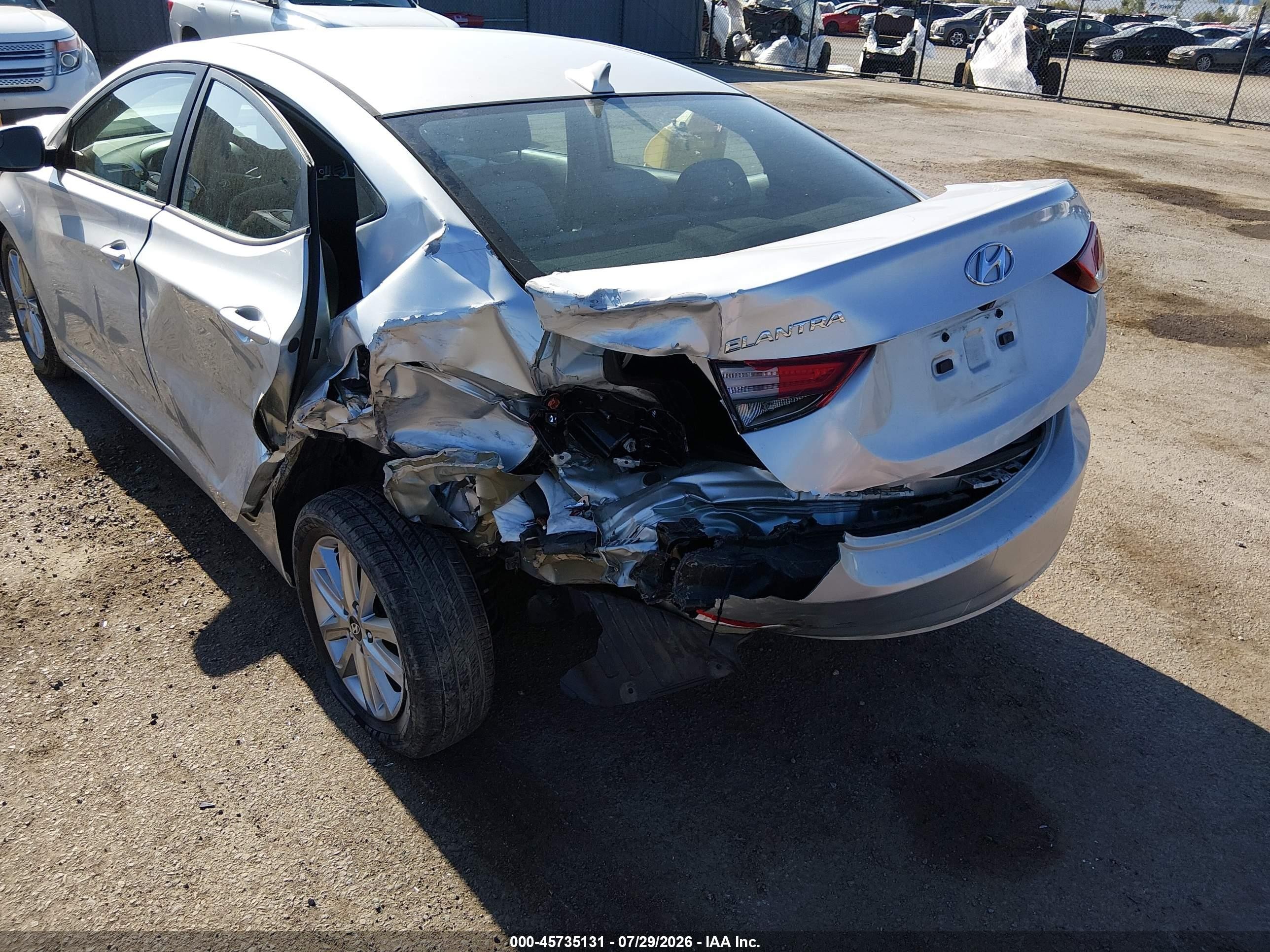 2015 Hyundai Elantra Se Silver vin: 5NPDH4AE8FH571615