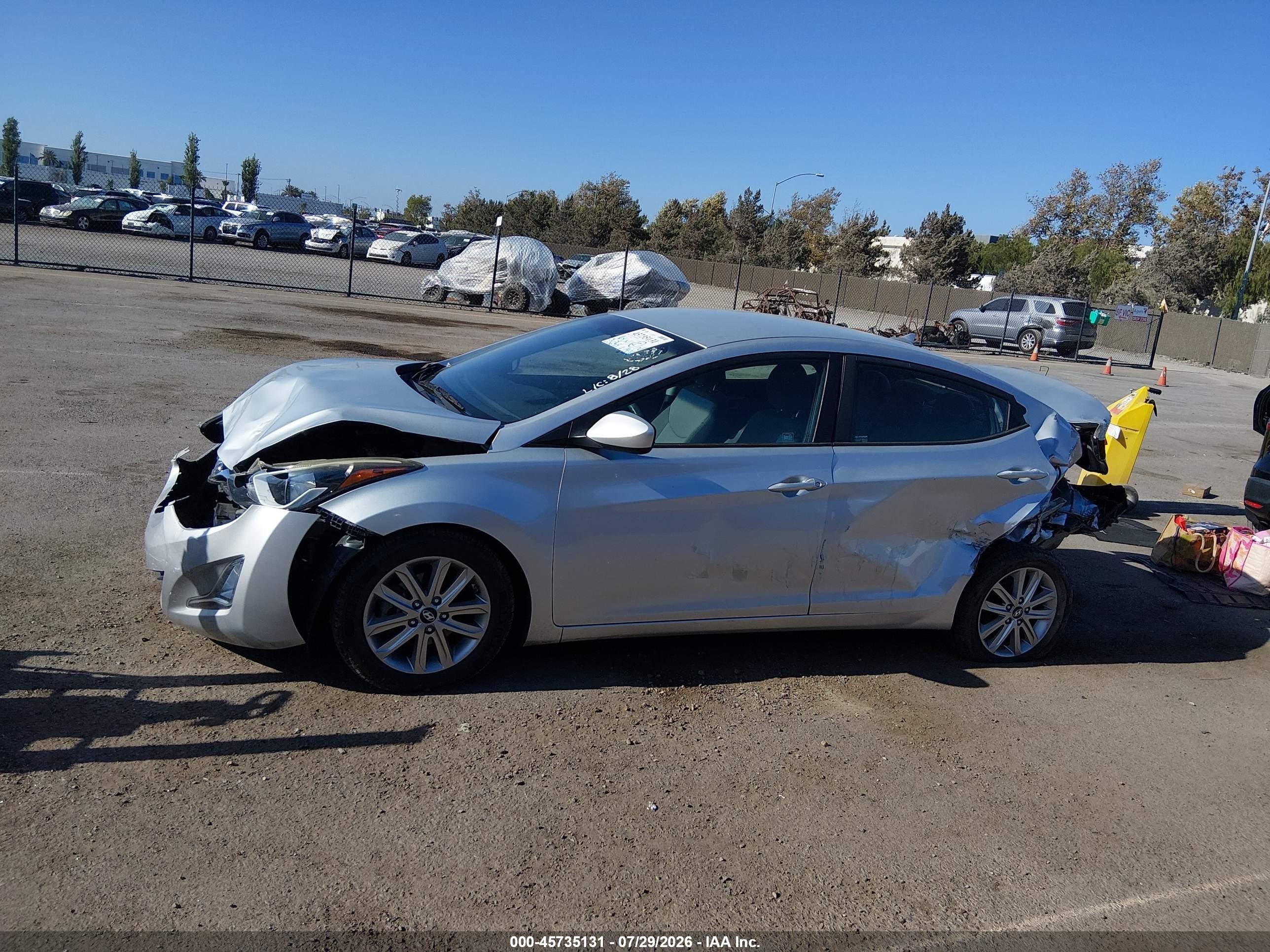 2015 Hyundai Elantra Se Silver vin: 5NPDH4AE8FH571615