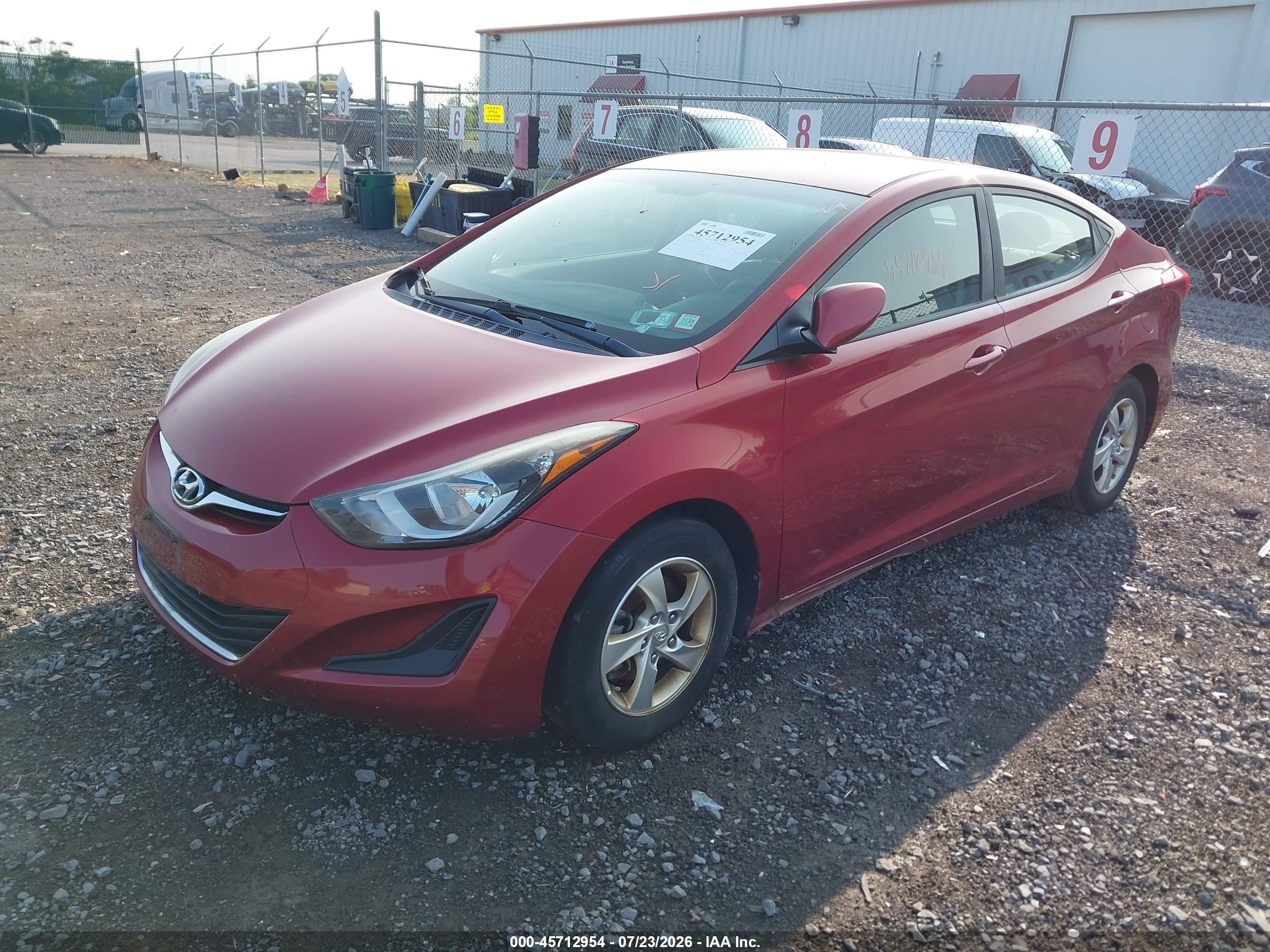 2015 Hyundai Elantra Se Red vin: 5NPDH4AE8FH575535