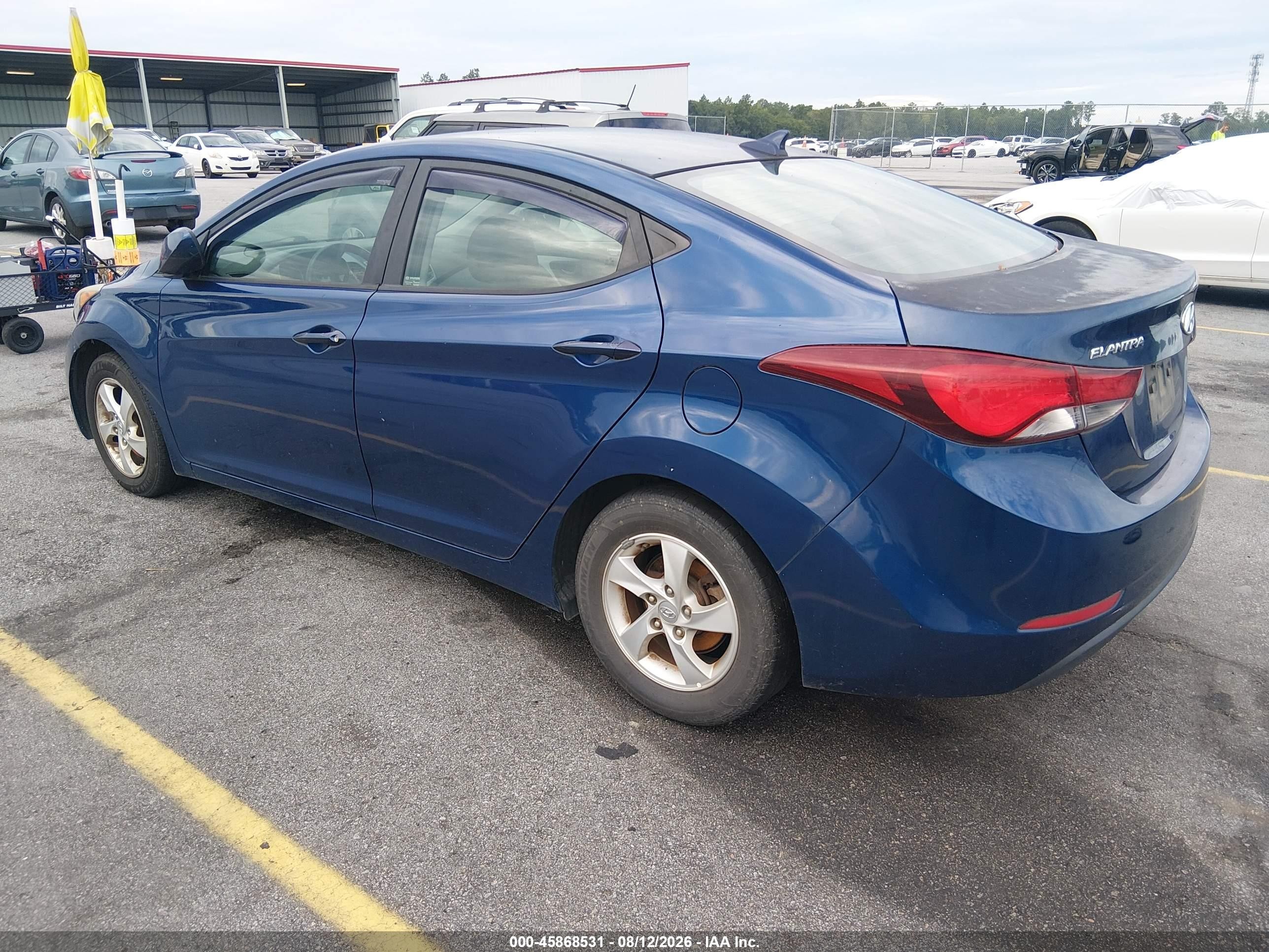 2015 Hyundai Elantra Se Blue vin: 5NPDH4AE8FH576135