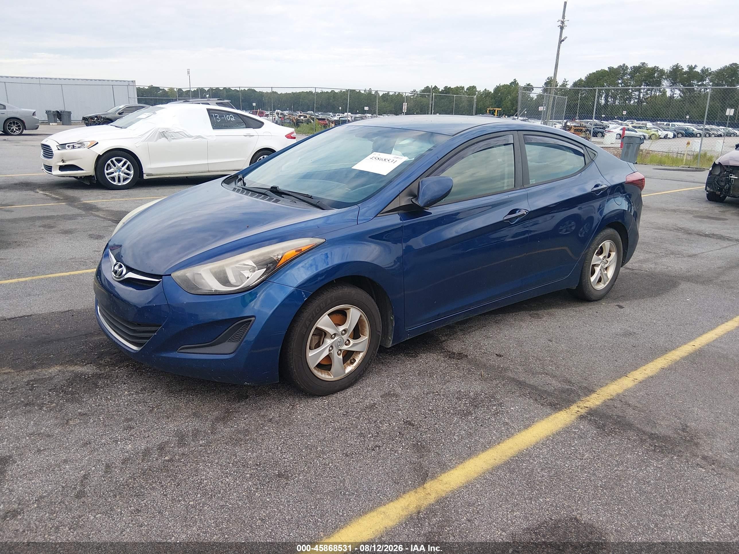 2015 Hyundai Elantra Se Blue vin: 5NPDH4AE8FH576135