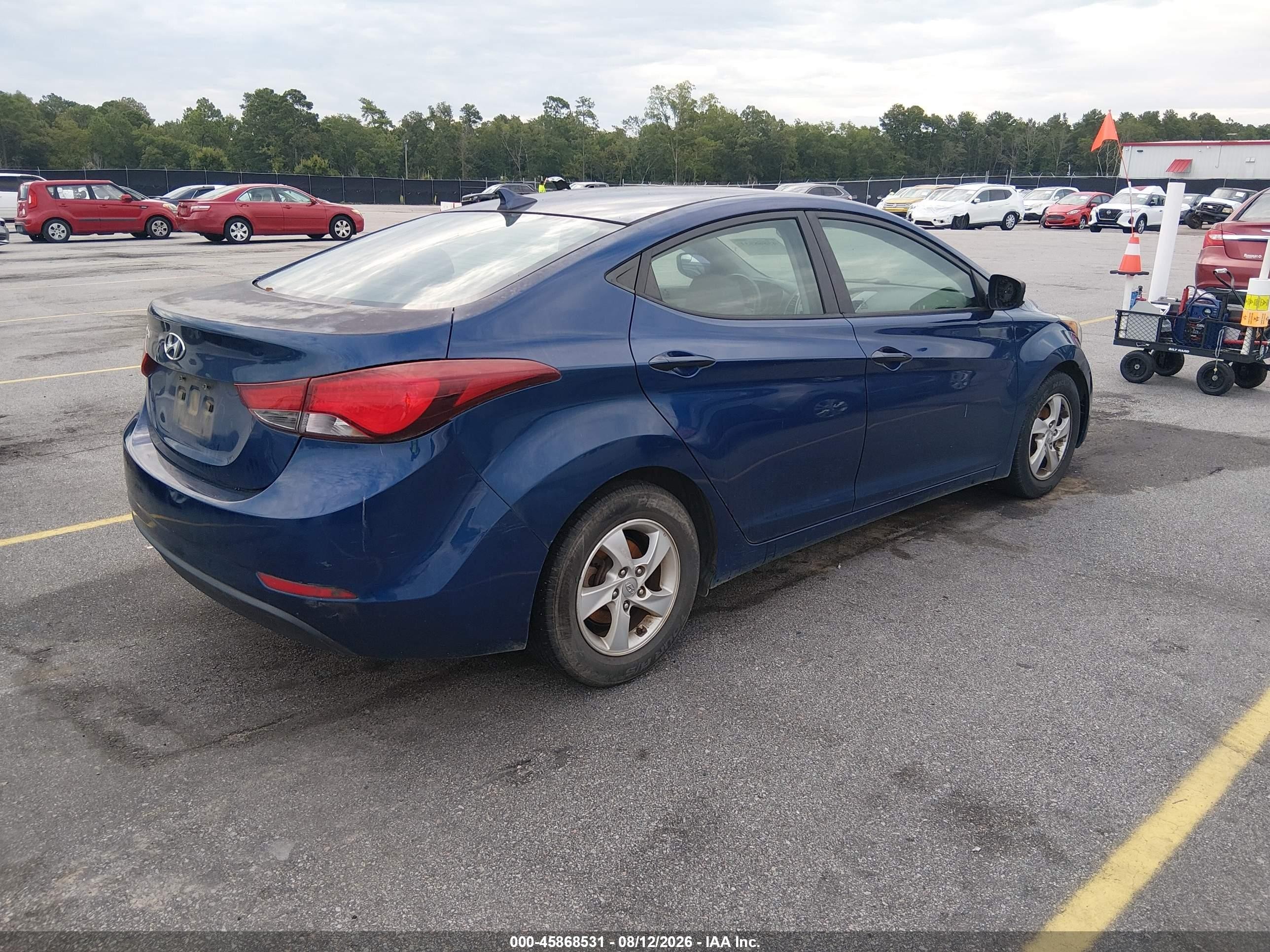 2015 Hyundai Elantra Se Blue vin: 5NPDH4AE8FH576135