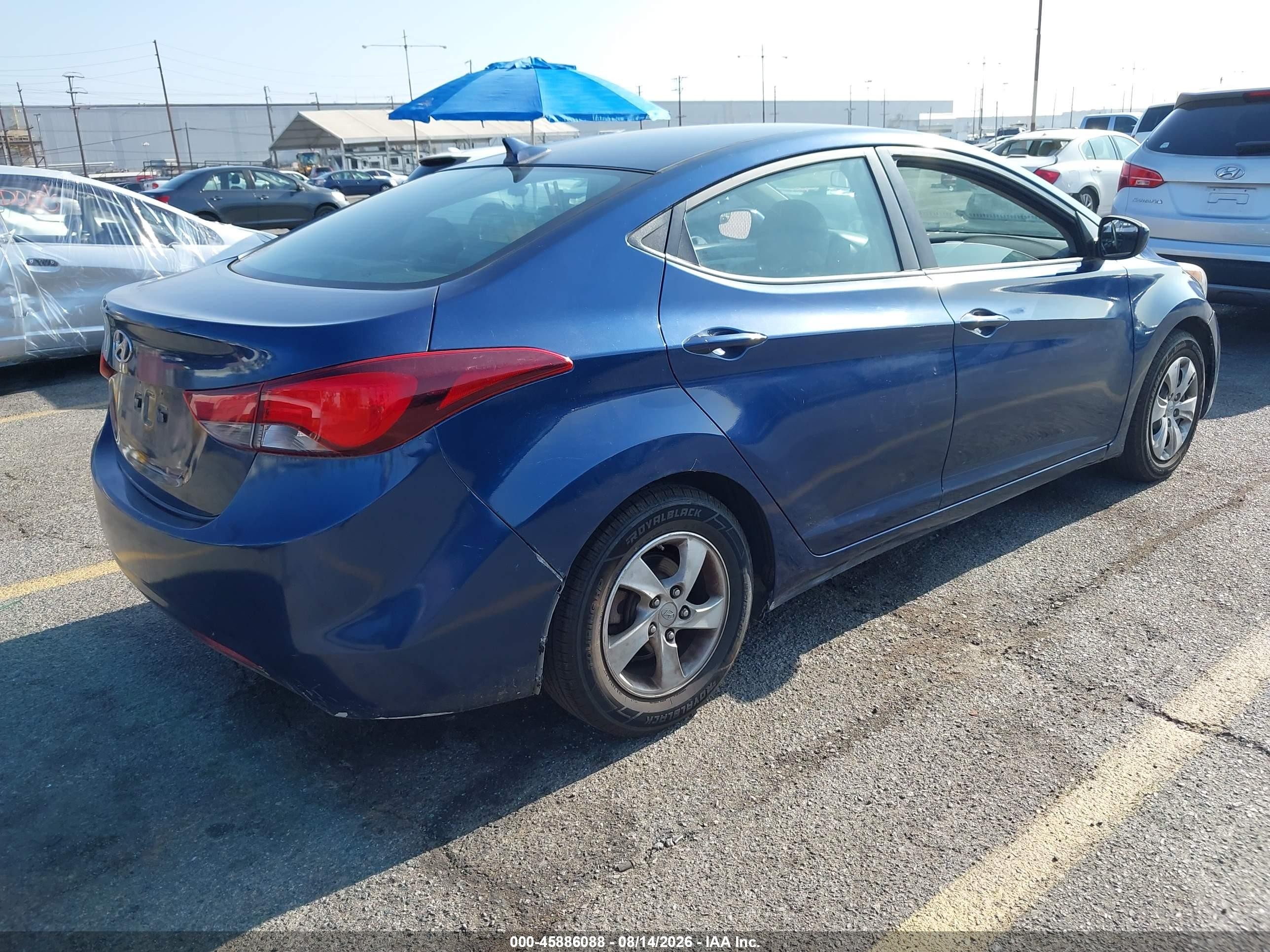 2015 Hyundai Elantra Se Blue vin: 5NPDH4AE8FH581528