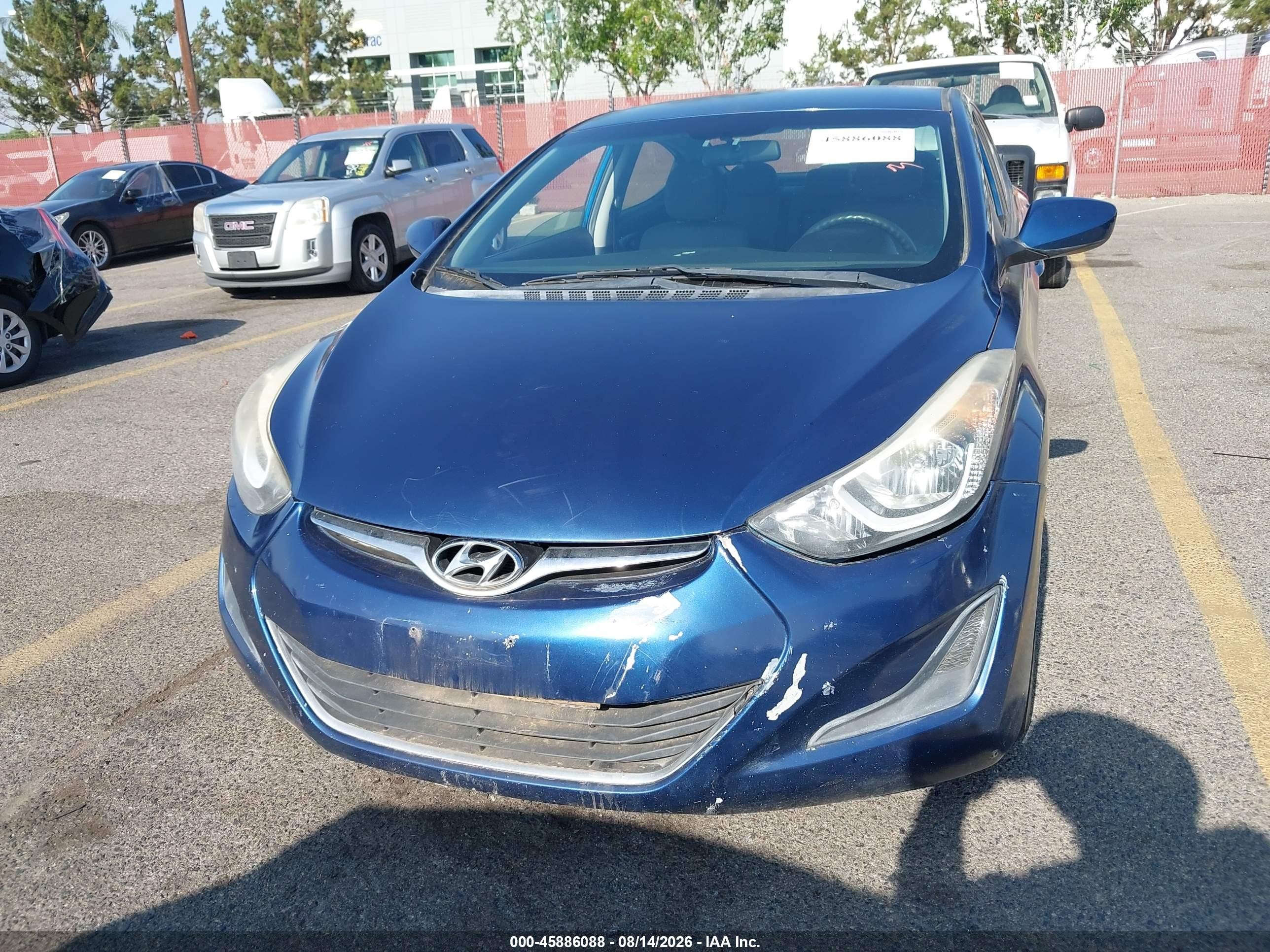 2015 Hyundai Elantra Se Blue vin: 5NPDH4AE8FH581528
