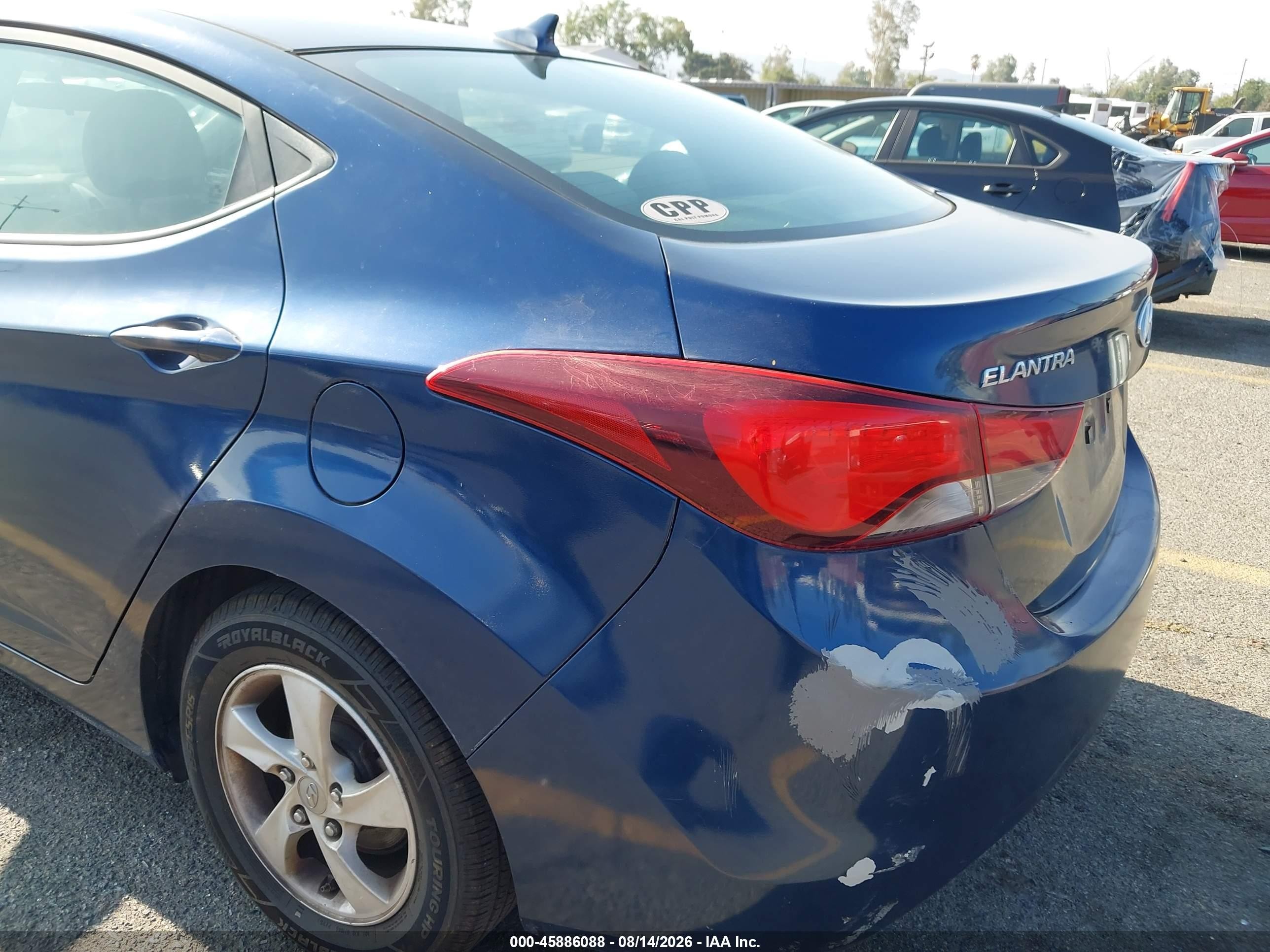 2015 Hyundai Elantra Se Blue vin: 5NPDH4AE8FH581528