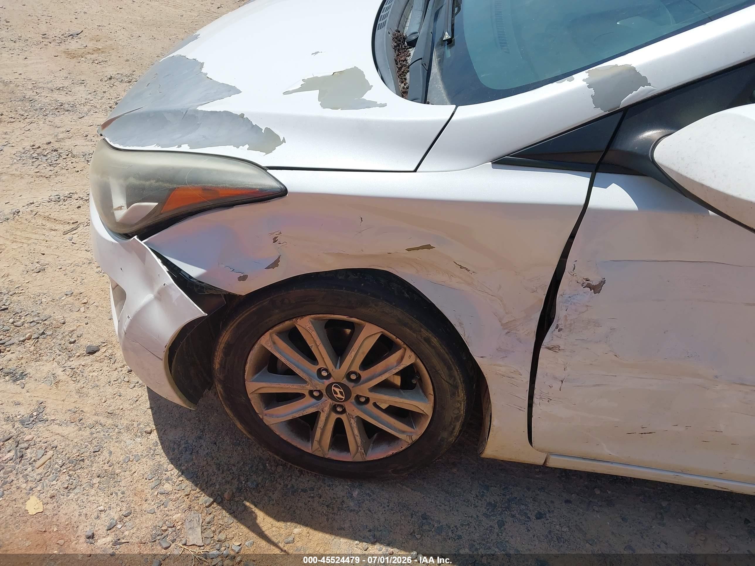 2015 Hyundai Elantra Se White vin: 5NPDH4AE8FH586664