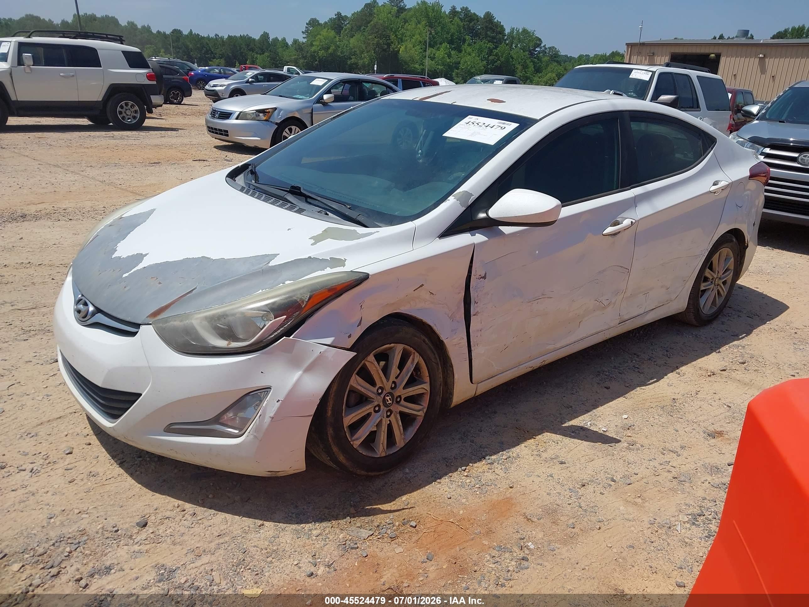 2015 Hyundai Elantra Se White vin: 5NPDH4AE8FH586664