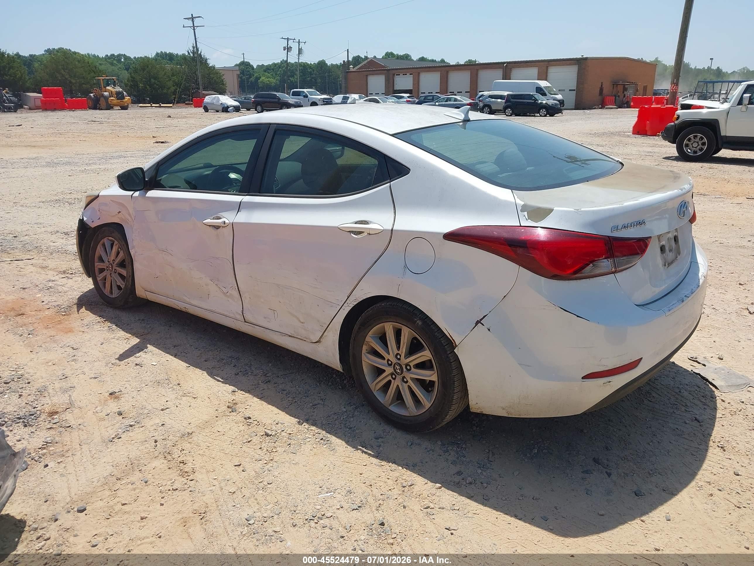 2015 Hyundai Elantra Se White vin: 5NPDH4AE8FH586664
