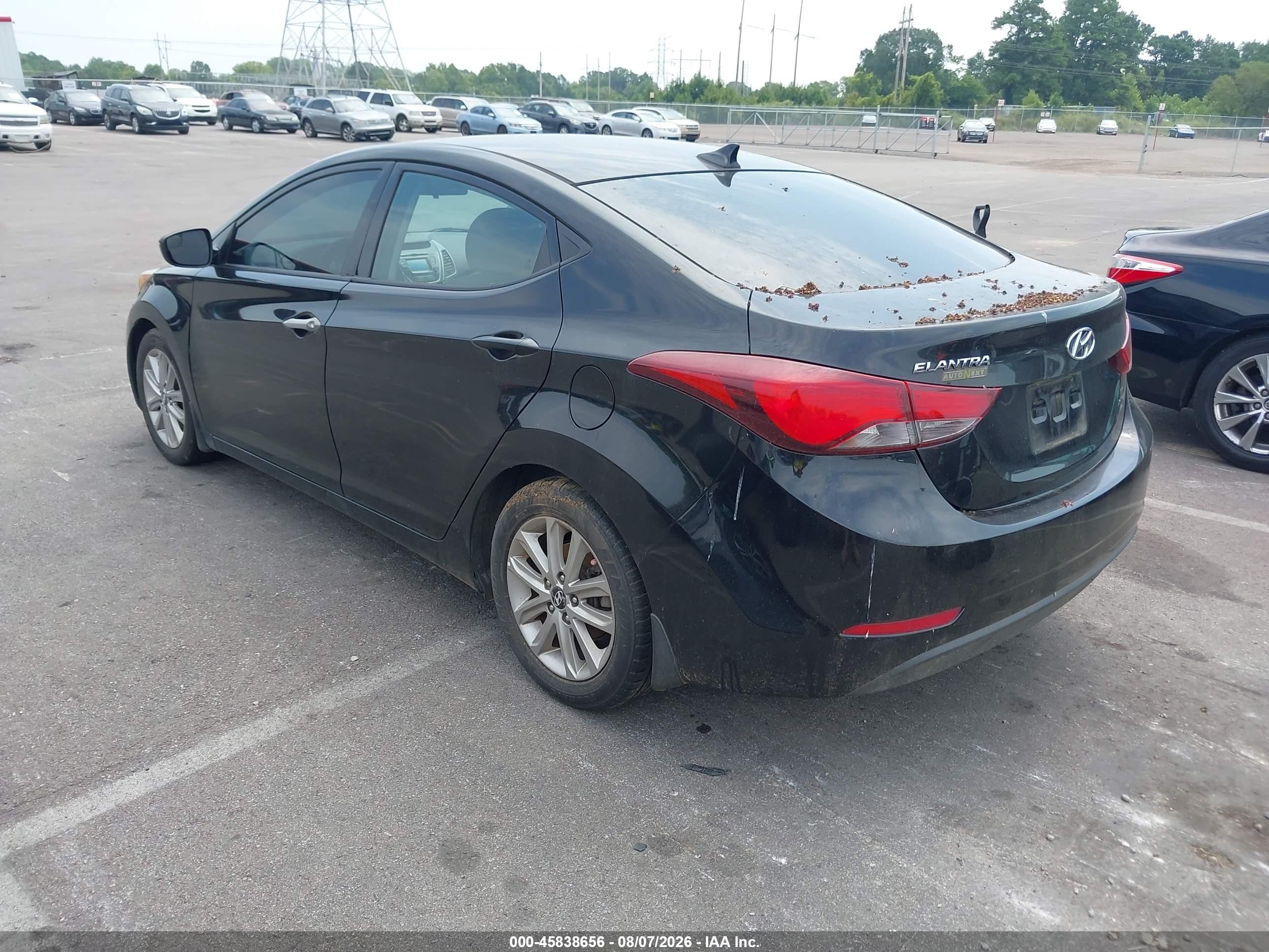 2015 Hyundai Elantra Se Black vin: 5NPDH4AE8FH592917