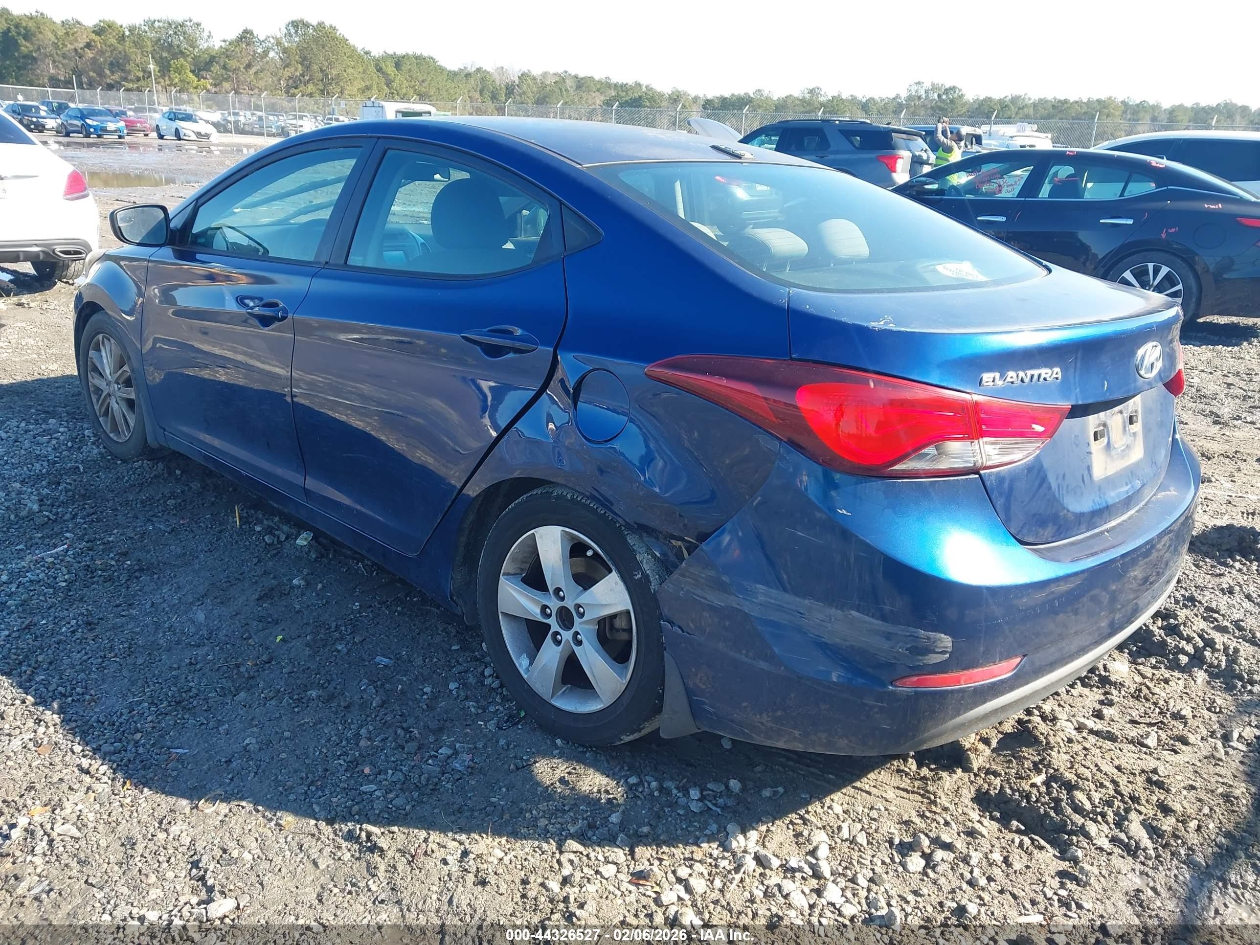 2015 Hyundai Elantra Se Blue vin: 5NPDH4AE8FH593517