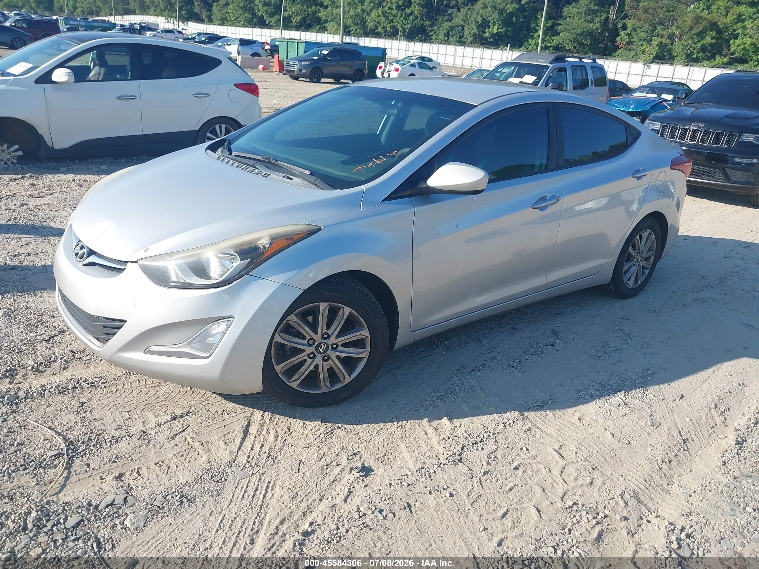 2015 Hyundai Elantra Se Серебряный vin: 5NPDH4AE8FH601387