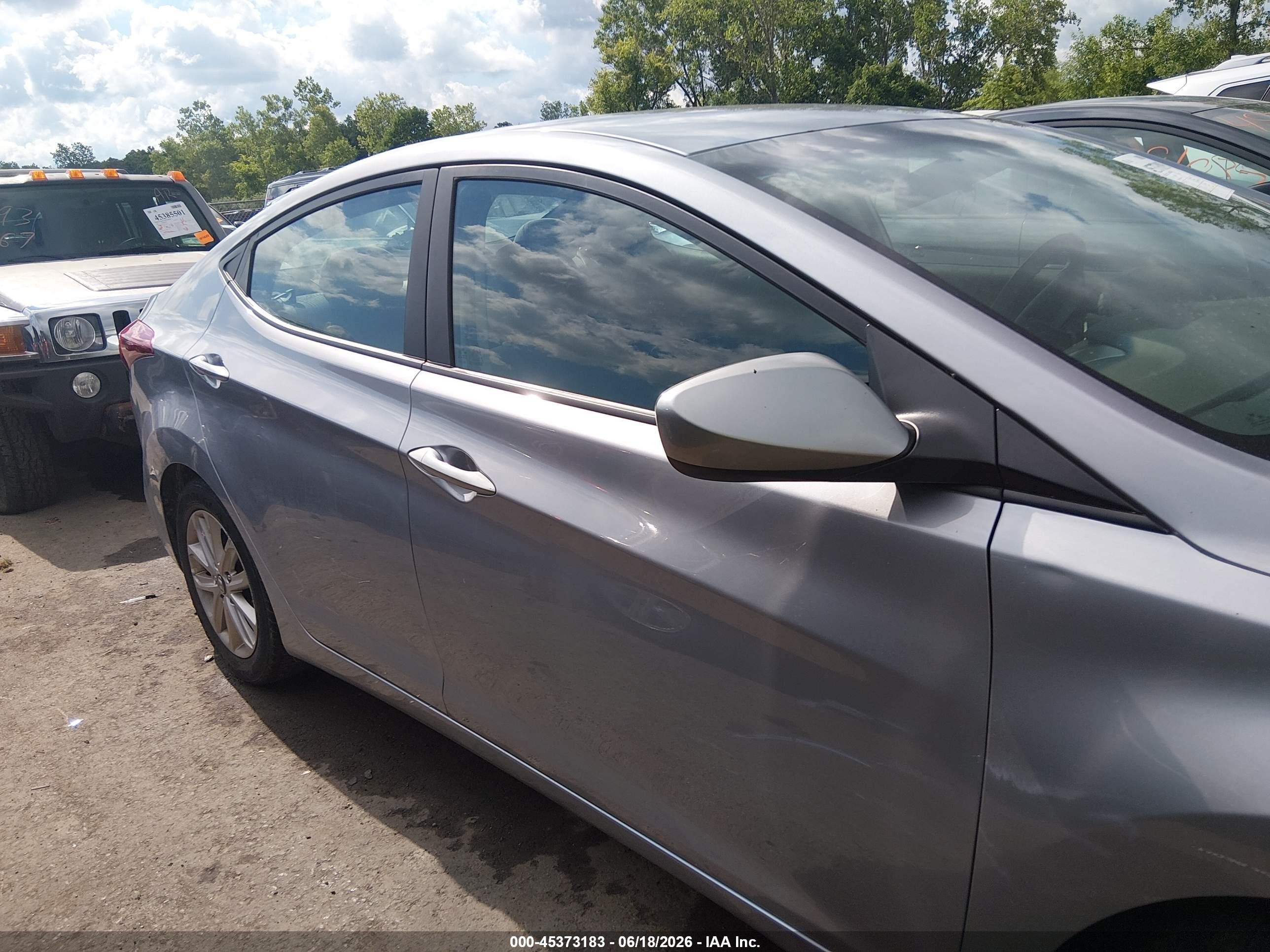 2015 Hyundai Elantra Se Gray vin: 5NPDH4AE8FH604189