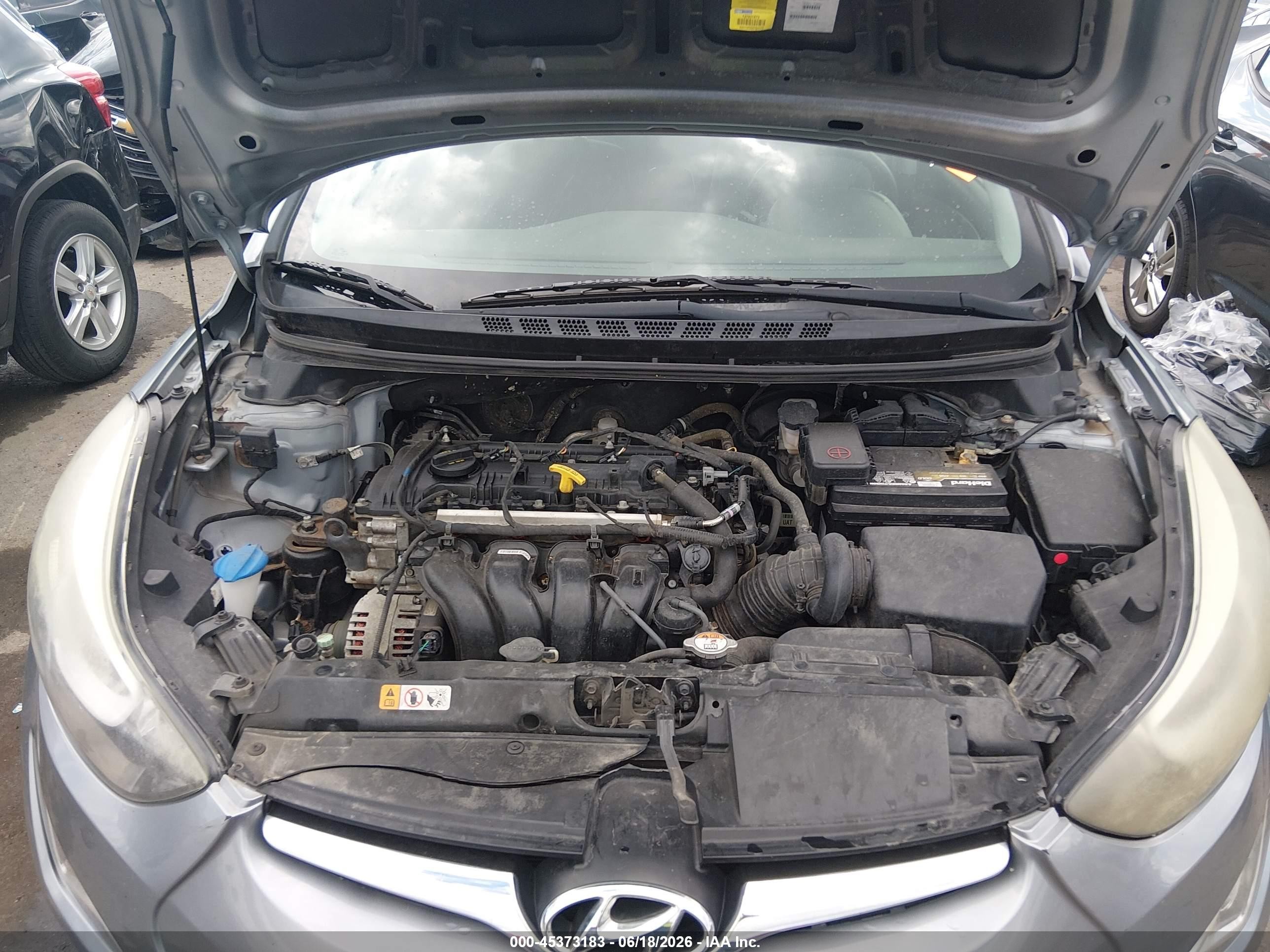 2015 Hyundai Elantra Se Gray vin: 5NPDH4AE8FH604189