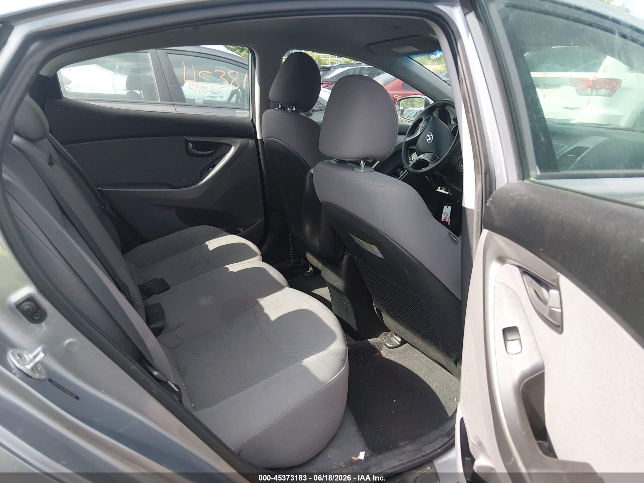 2015 Hyundai Elantra Se Gray vin: 5NPDH4AE8FH604189