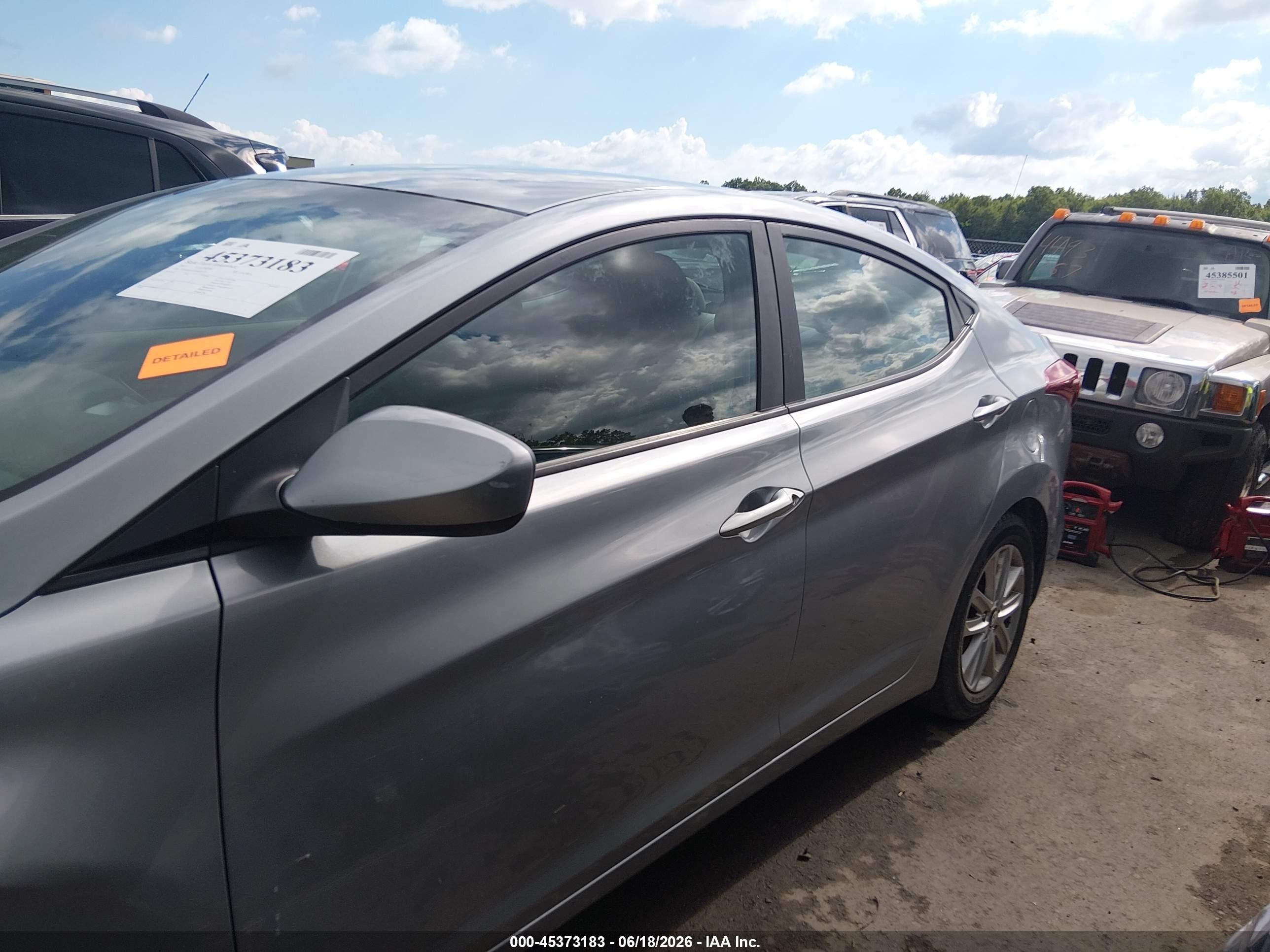 2015 Hyundai Elantra Se Gray vin: 5NPDH4AE8FH604189