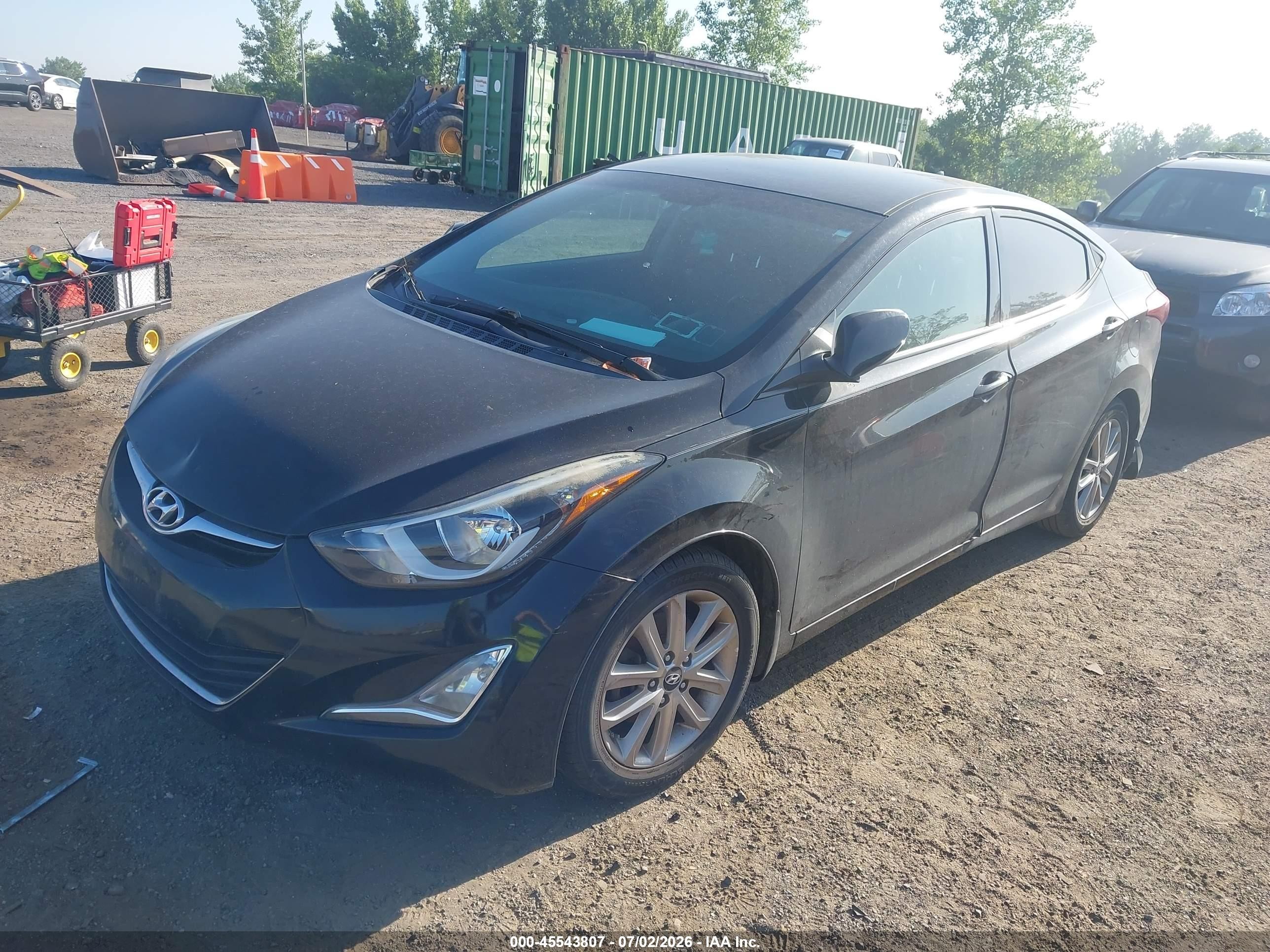 2015 Hyundai Elantra Se Black vin: 5NPDH4AE8FH607674