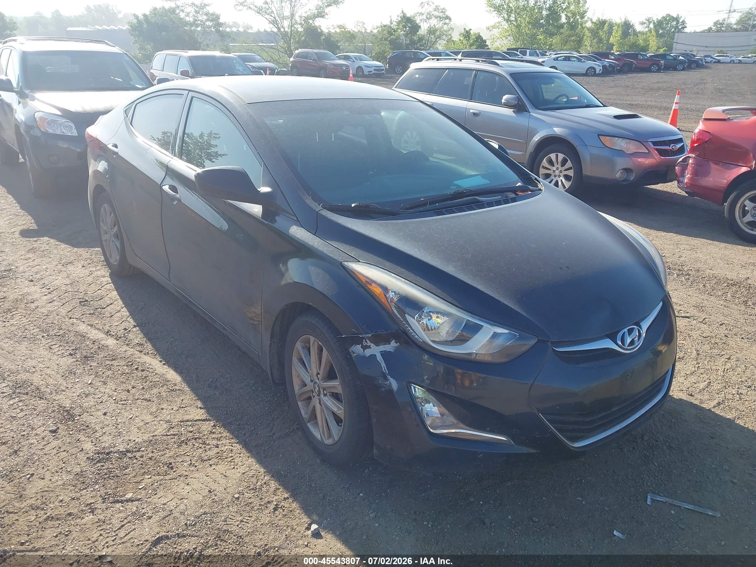 2015 Hyundai Elantra Se Black vin: 5NPDH4AE8FH607674