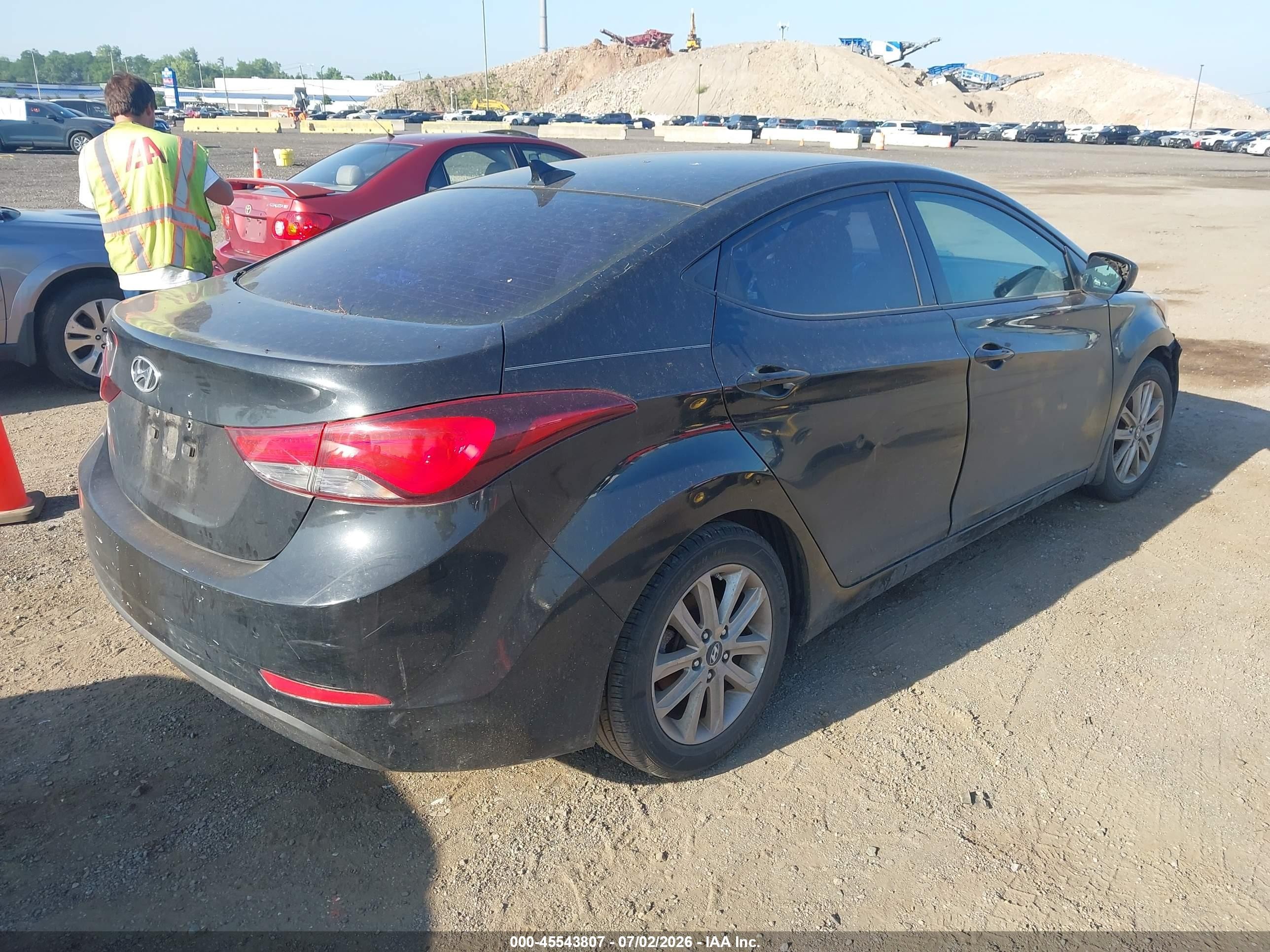 2015 Hyundai Elantra Se Black vin: 5NPDH4AE8FH607674