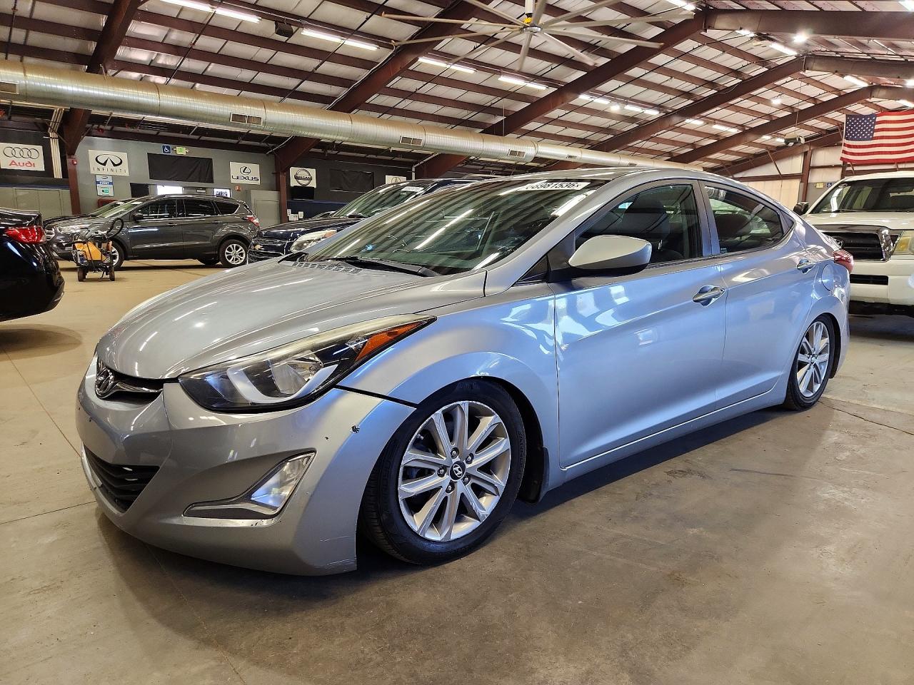 2015 Hyundai Elantra Se Gray vin: 5NPDH4AE8FH613684