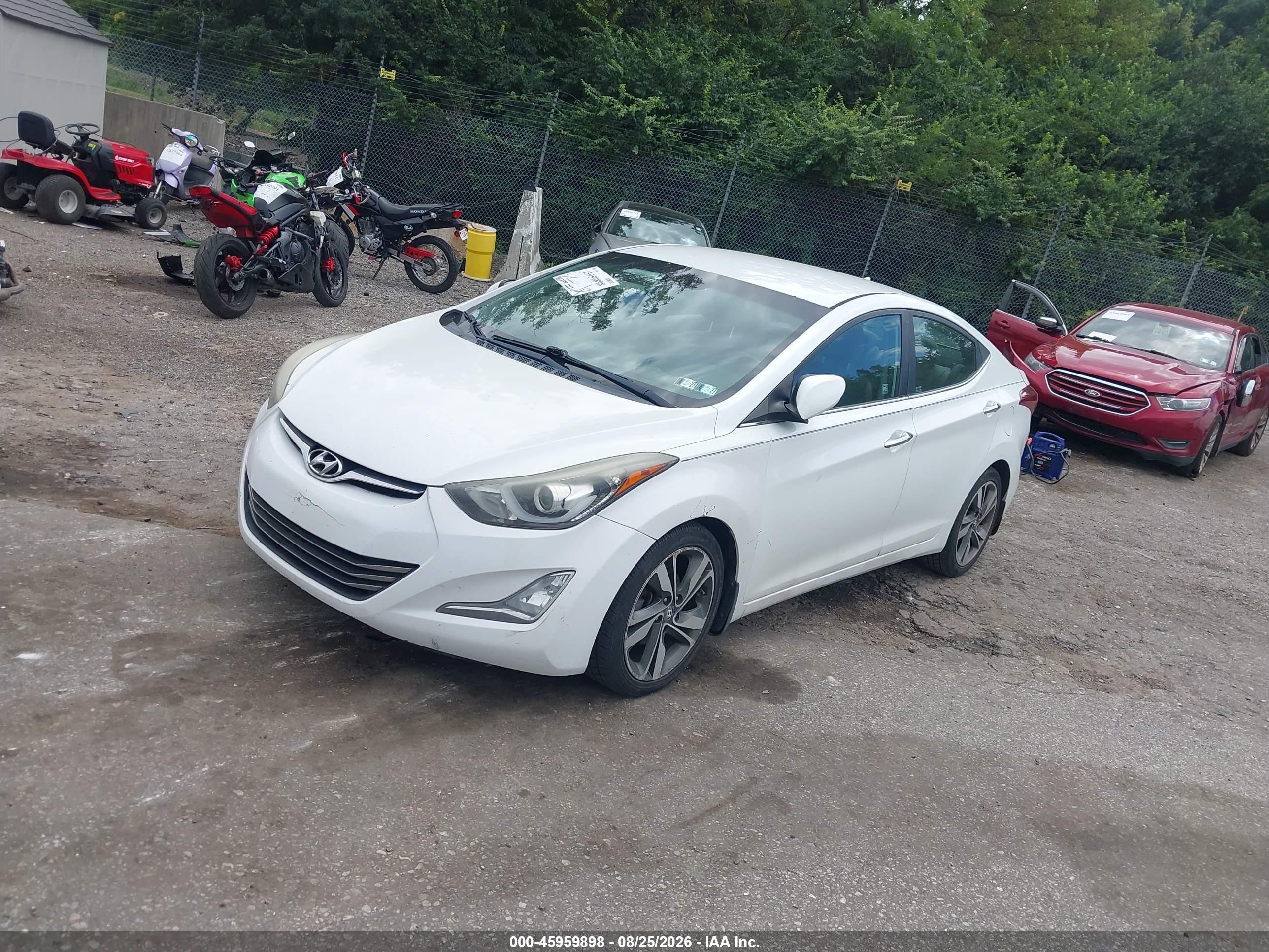 2015 Hyundai Elantra Limited White vin: 5NPDH4AE8FH614558