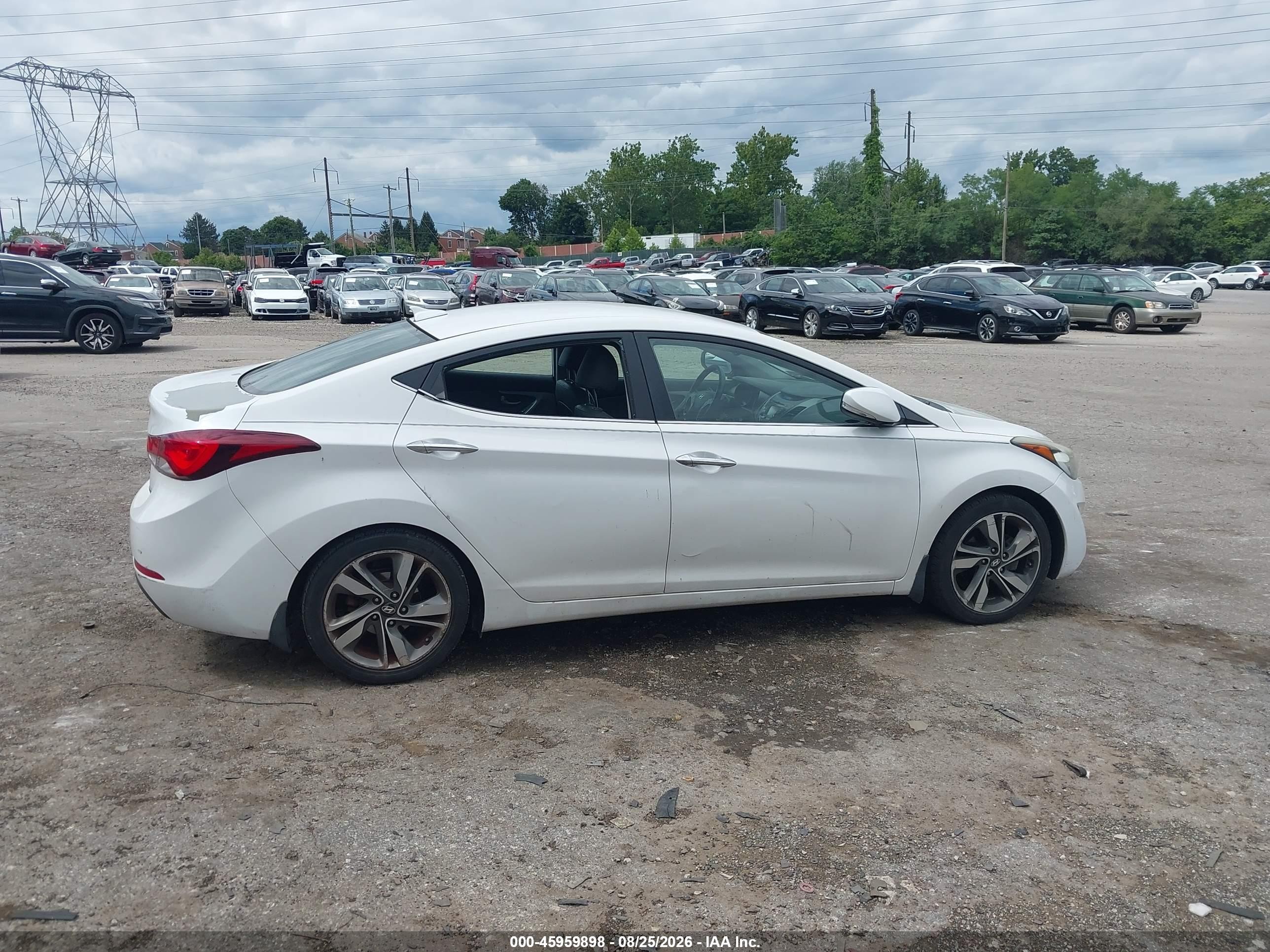 2015 Hyundai Elantra Limited White vin: 5NPDH4AE8FH614558