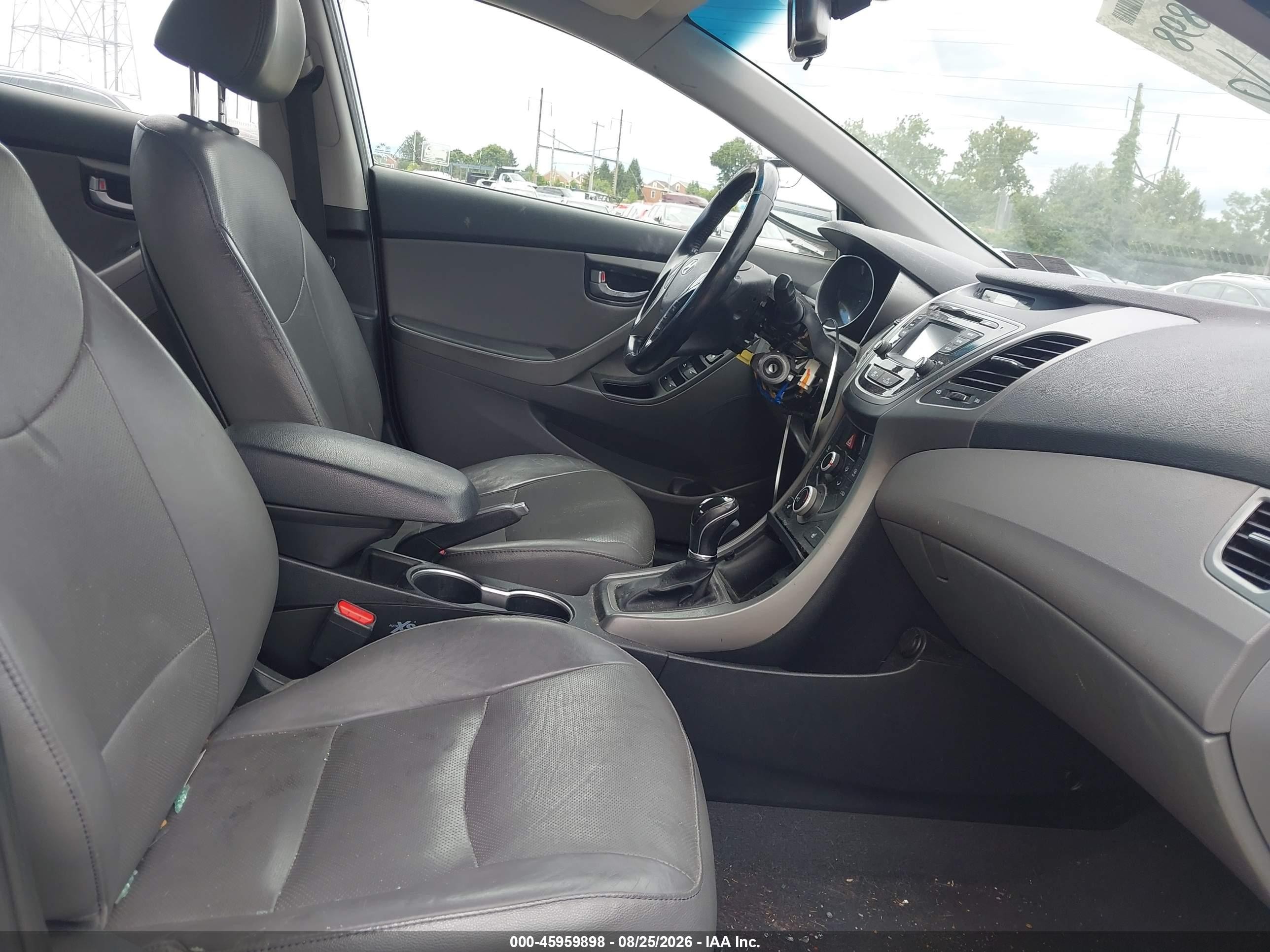 2015 Hyundai Elantra Limited White vin: 5NPDH4AE8FH614558