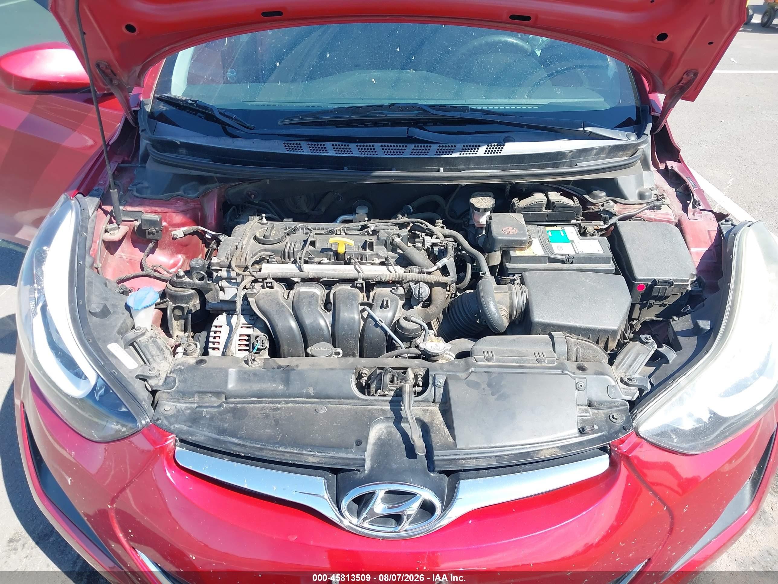 2015 Hyundai Elantra Se Красный vin: 5NPDH4AE8FH616522