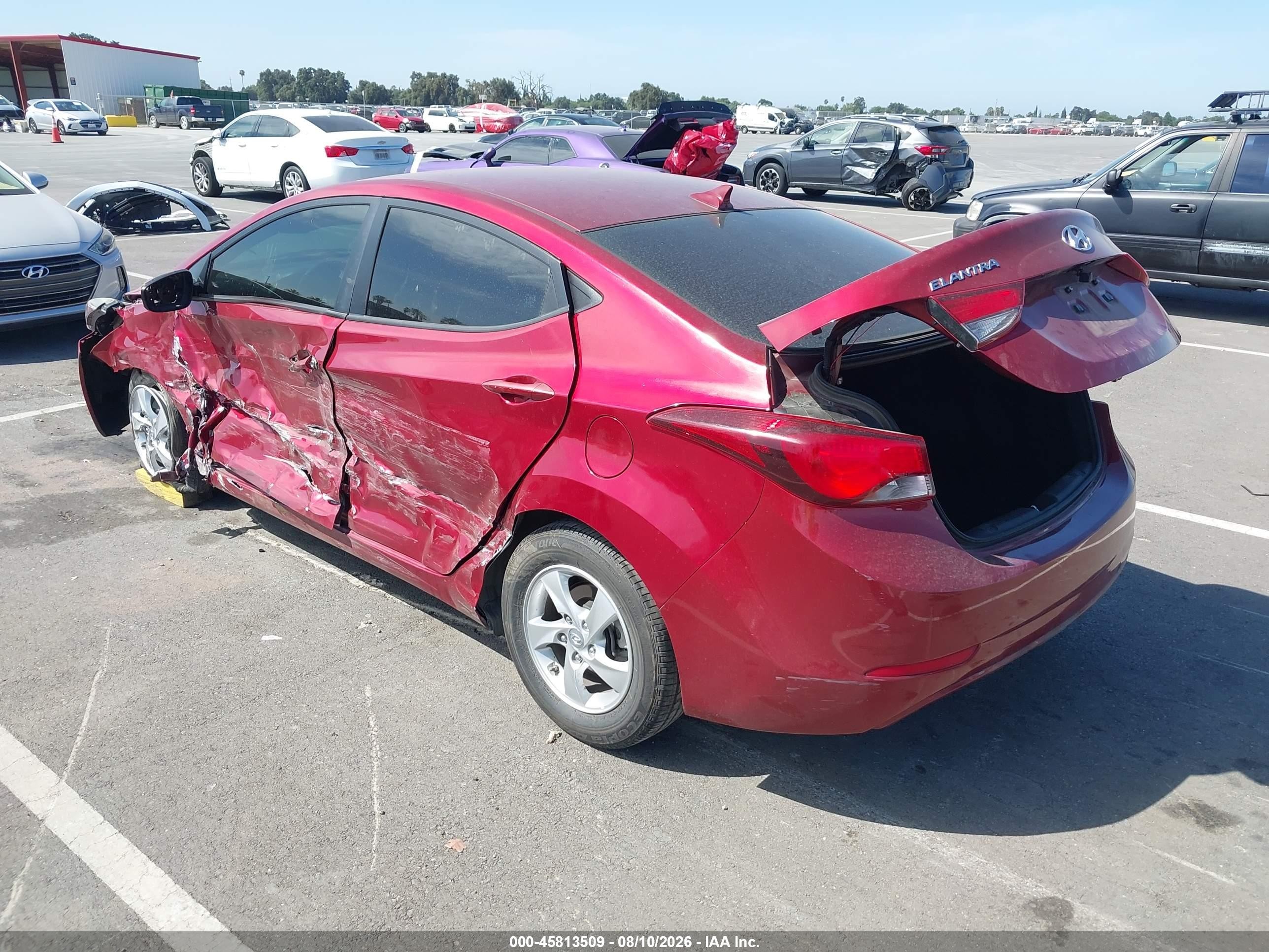 2015 Hyundai Elantra Se Красный vin: 5NPDH4AE8FH616522