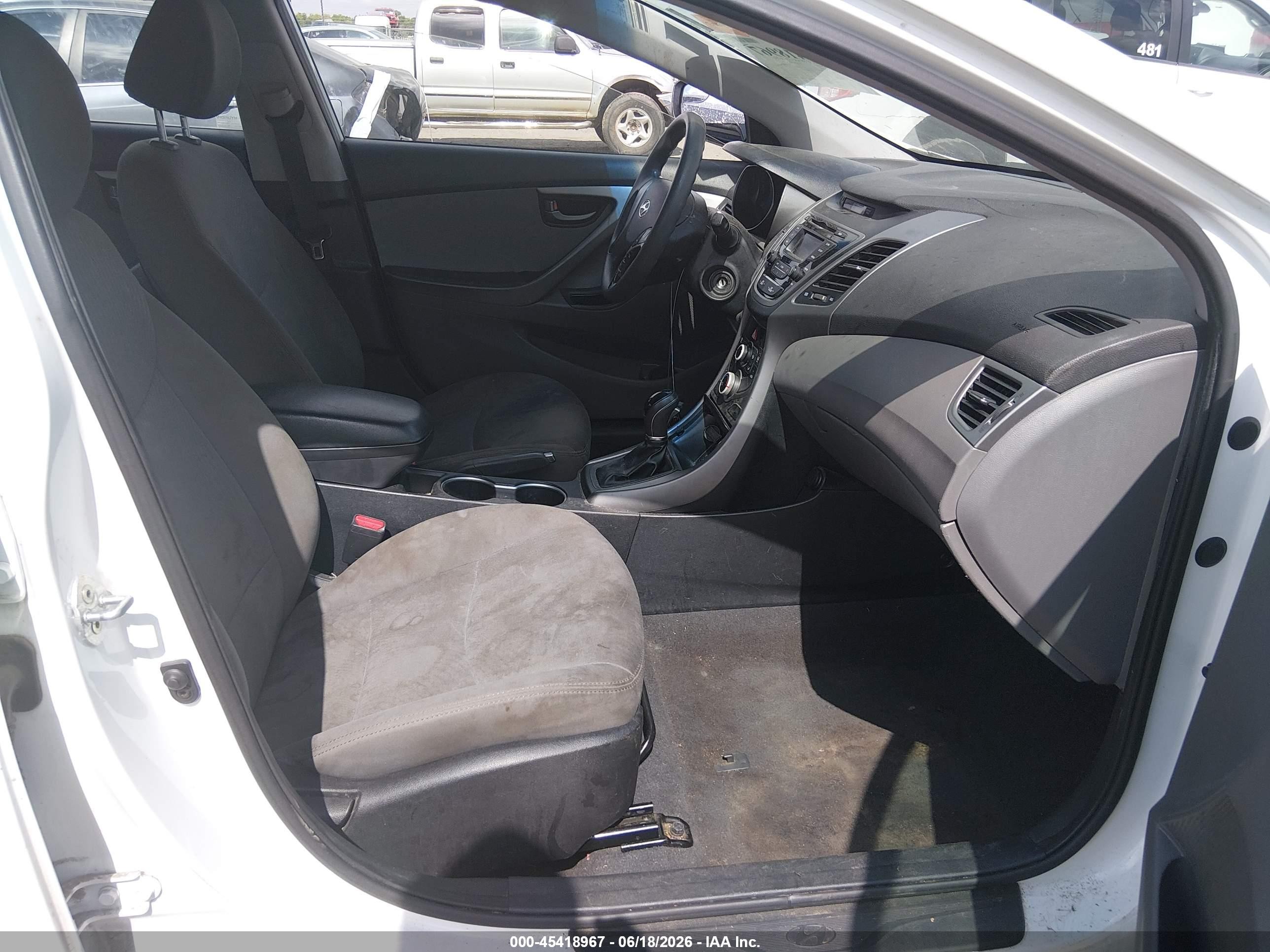 2015 Hyundai Elantra Se White vin: 5NPDH4AE8FH618500