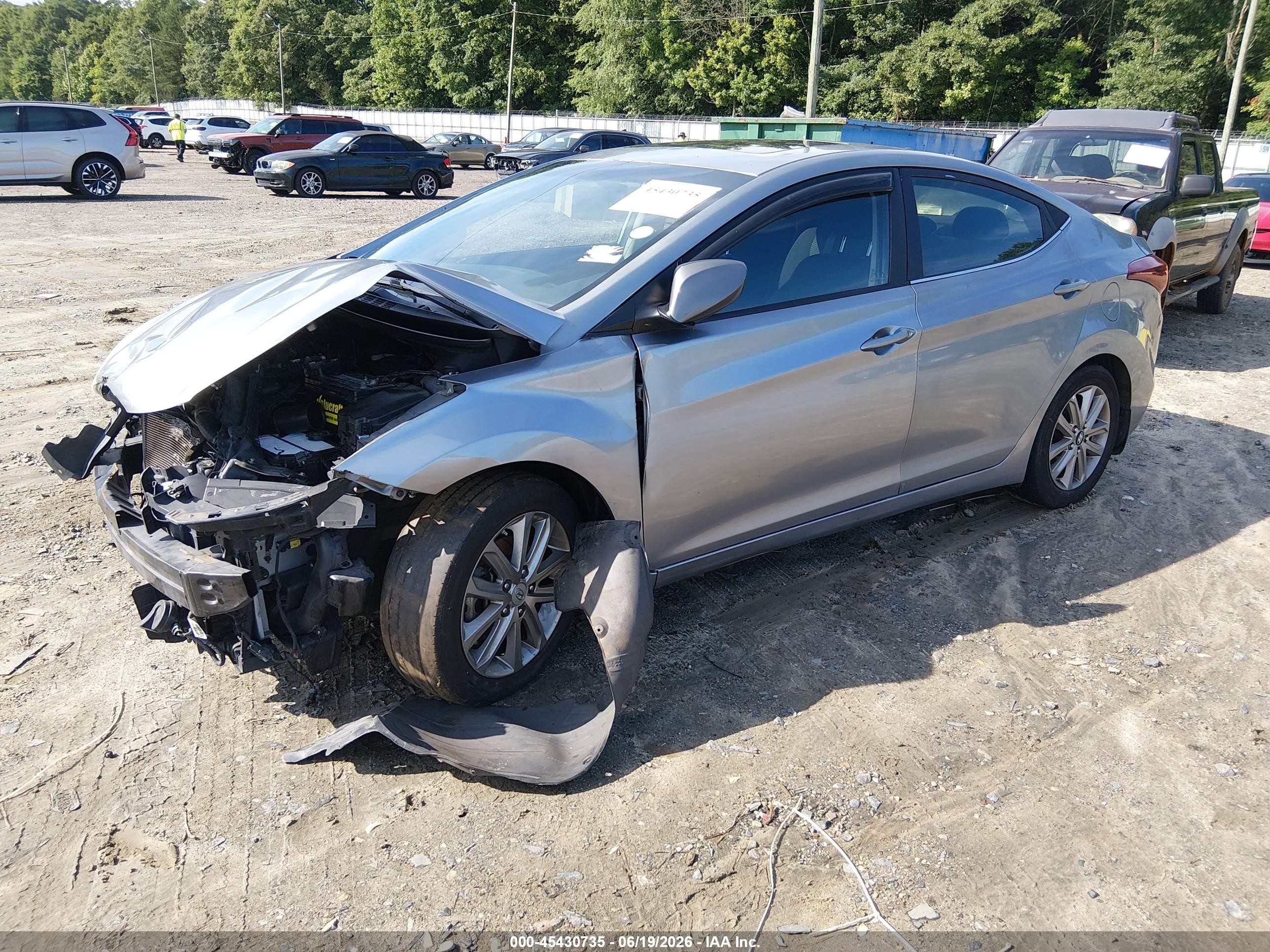2015 Hyundai Elantra Se Серебряный vin: 5NPDH4AE8FH620957