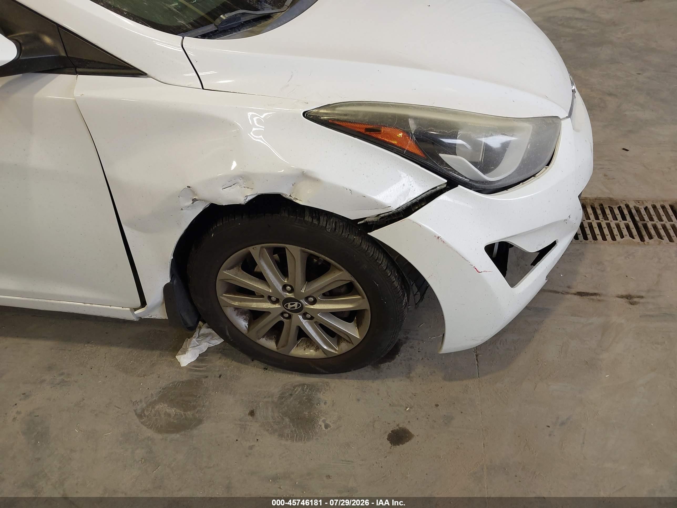 2015 Hyundai Elantra Se Белый vin: 5NPDH4AE8FH629481