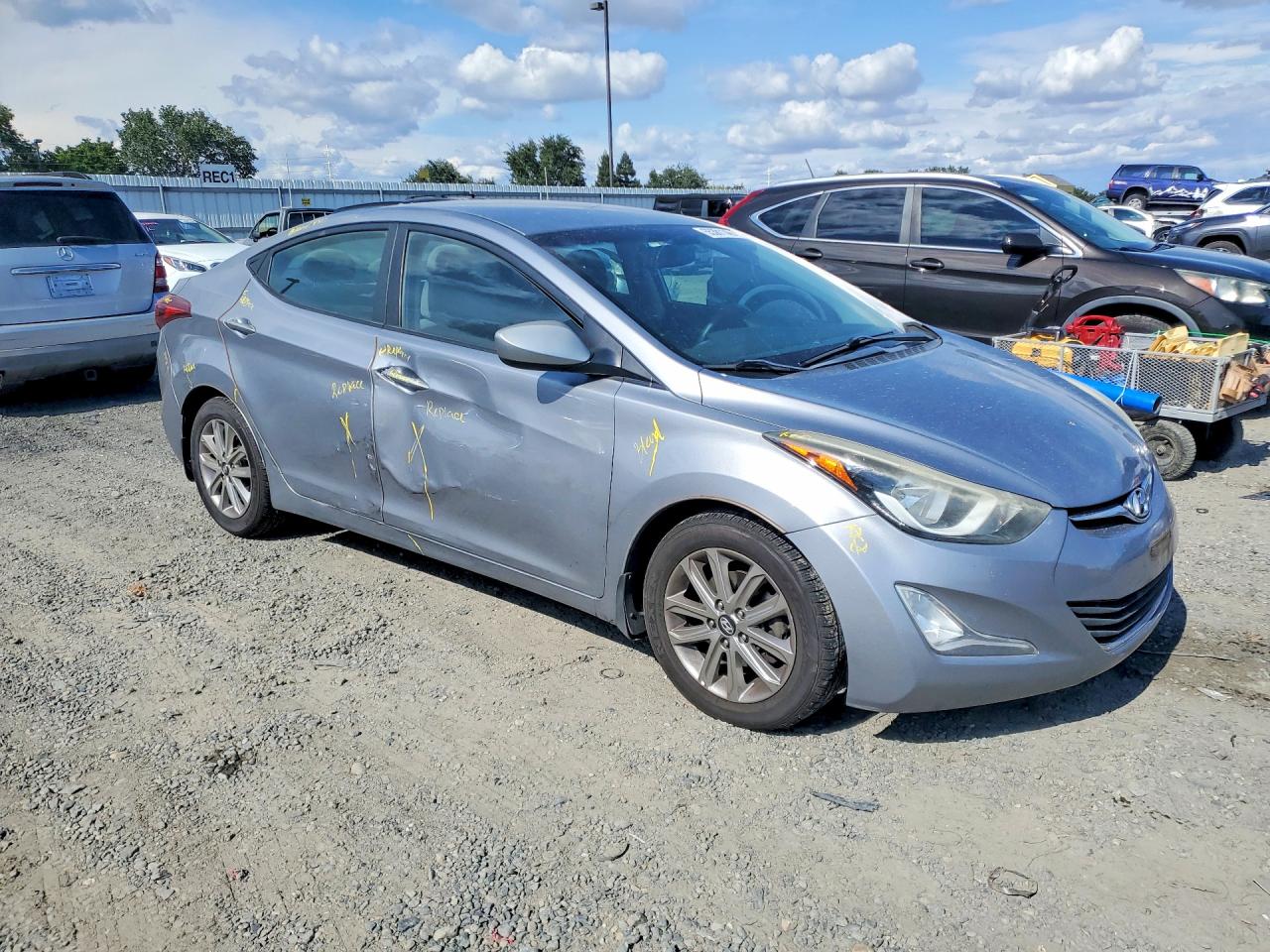 2015 Hyundai Elantra Se Silver vin: 5NPDH4AE8FH631618