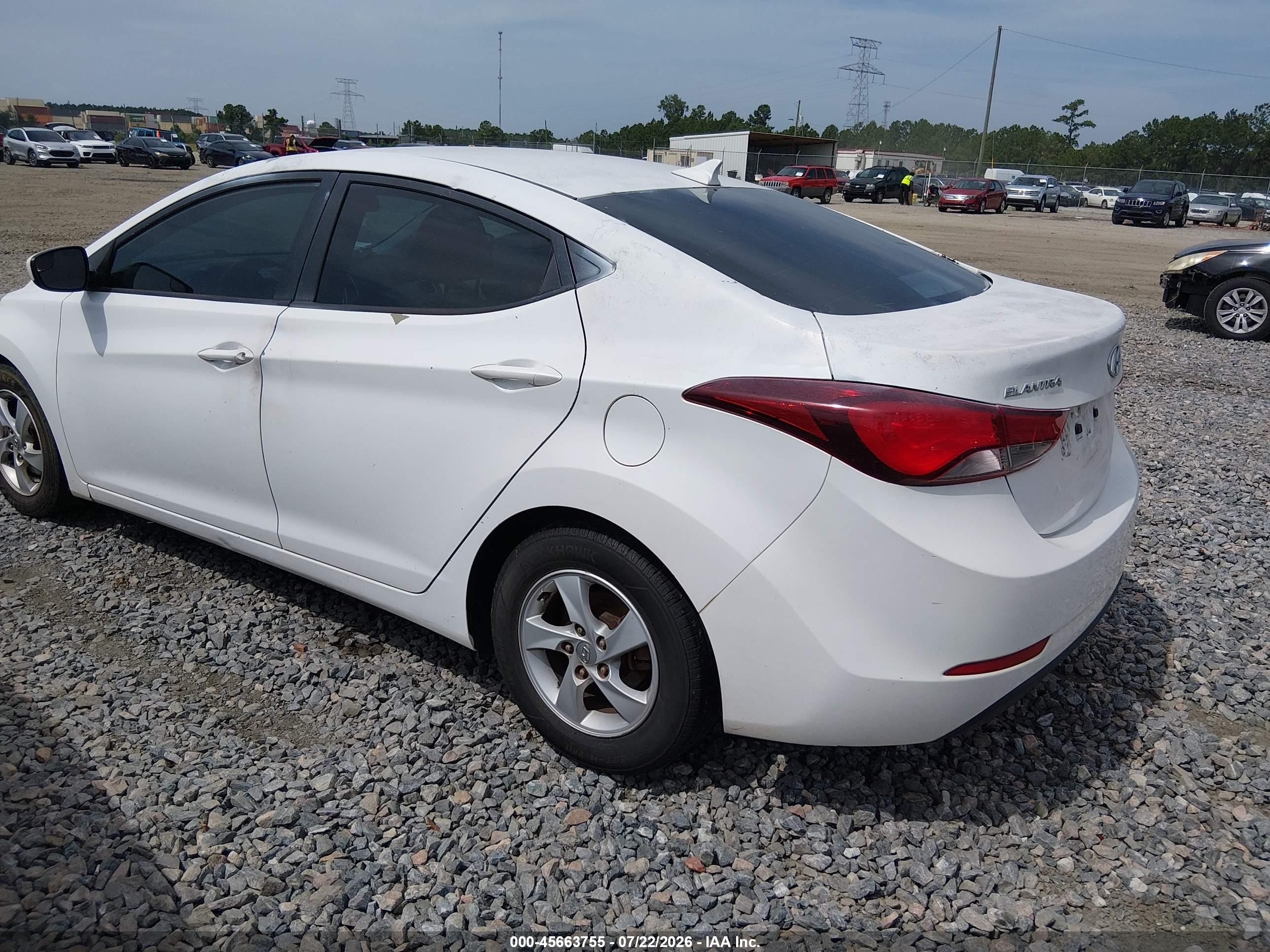 2015 Hyundai Elantra Se Белый vin: 5NPDH4AE8FH634762
