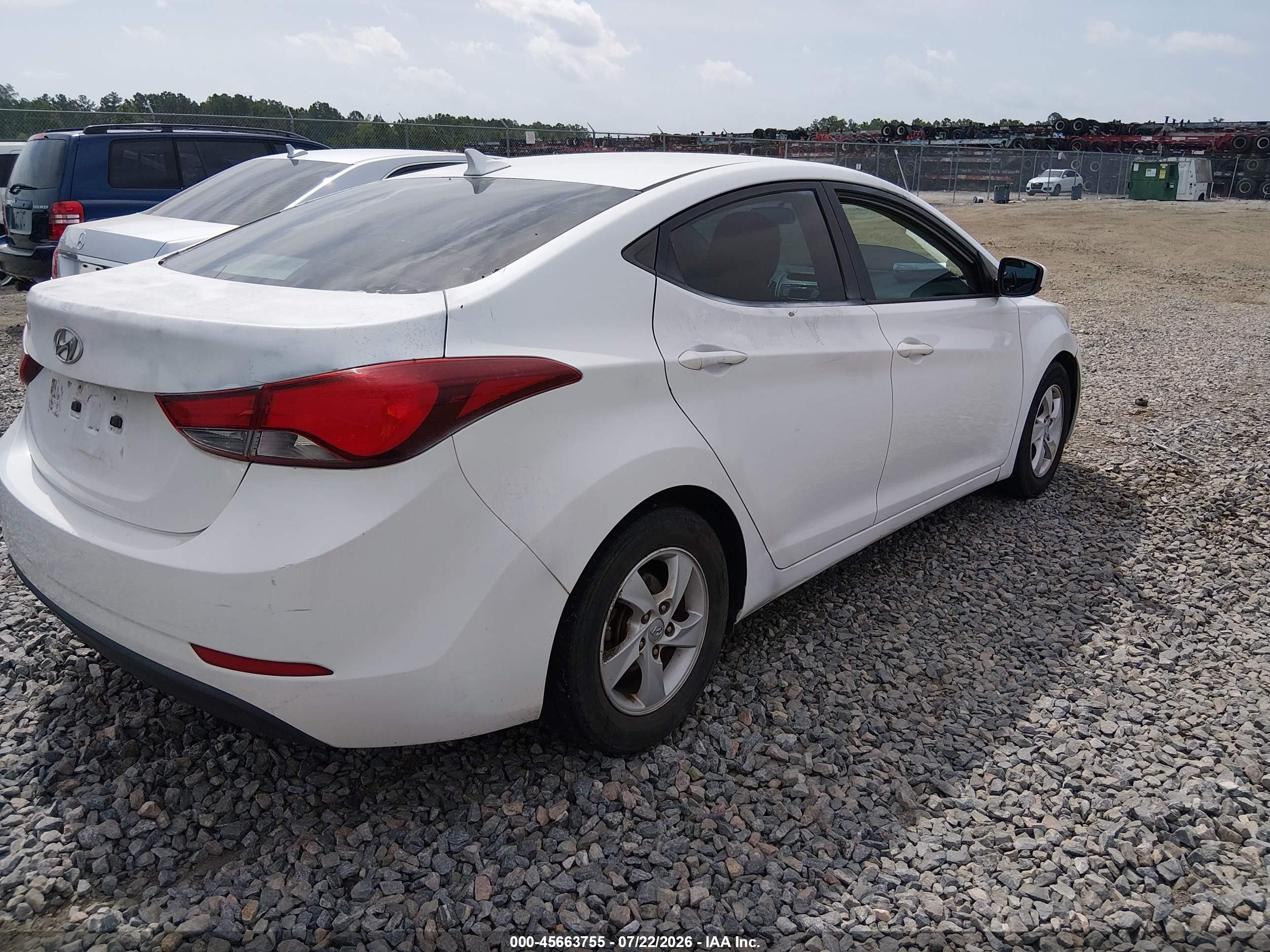 2015 Hyundai Elantra Se Белый vin: 5NPDH4AE8FH634762