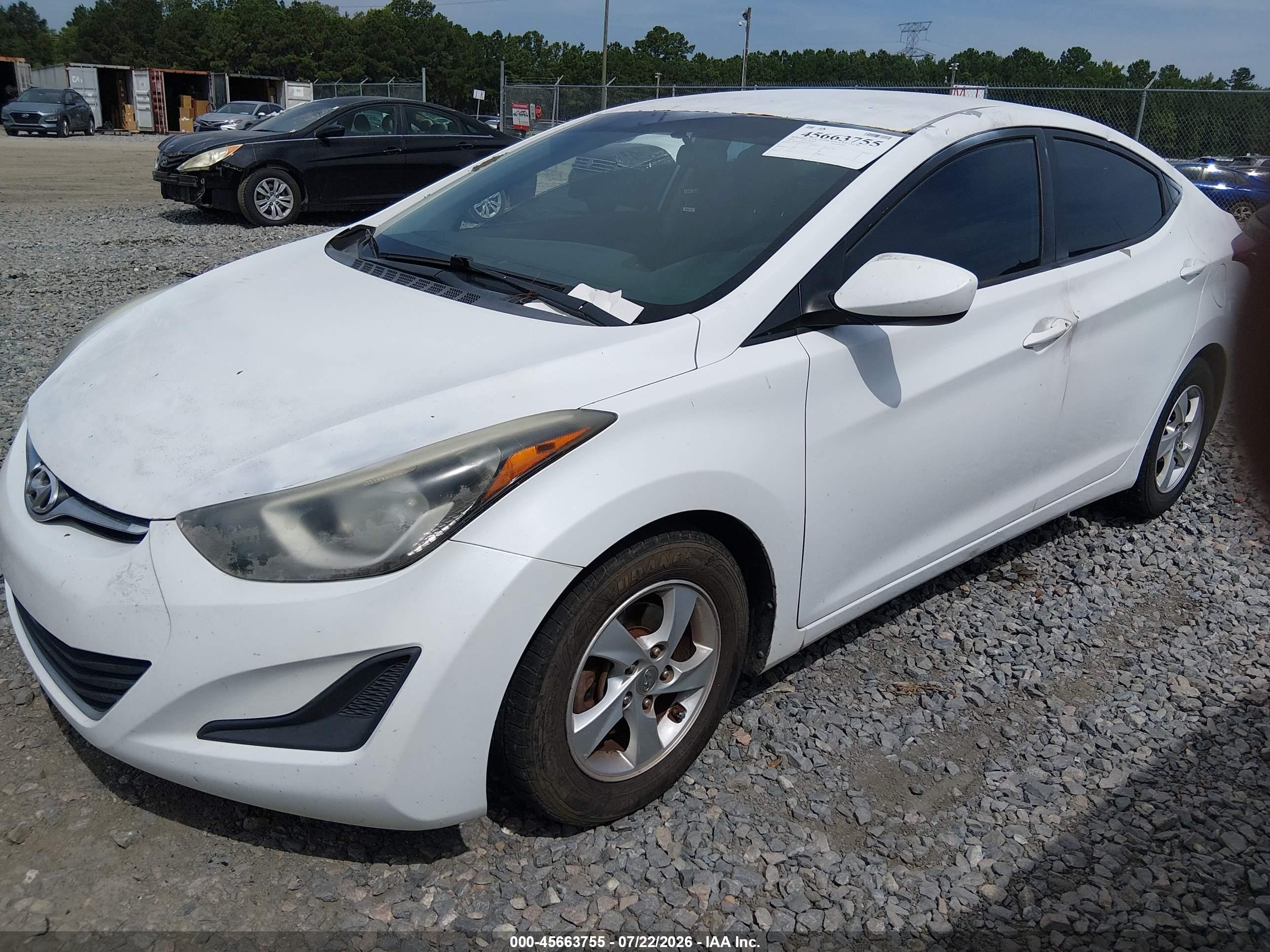 2015 Hyundai Elantra Se Белый vin: 5NPDH4AE8FH634762