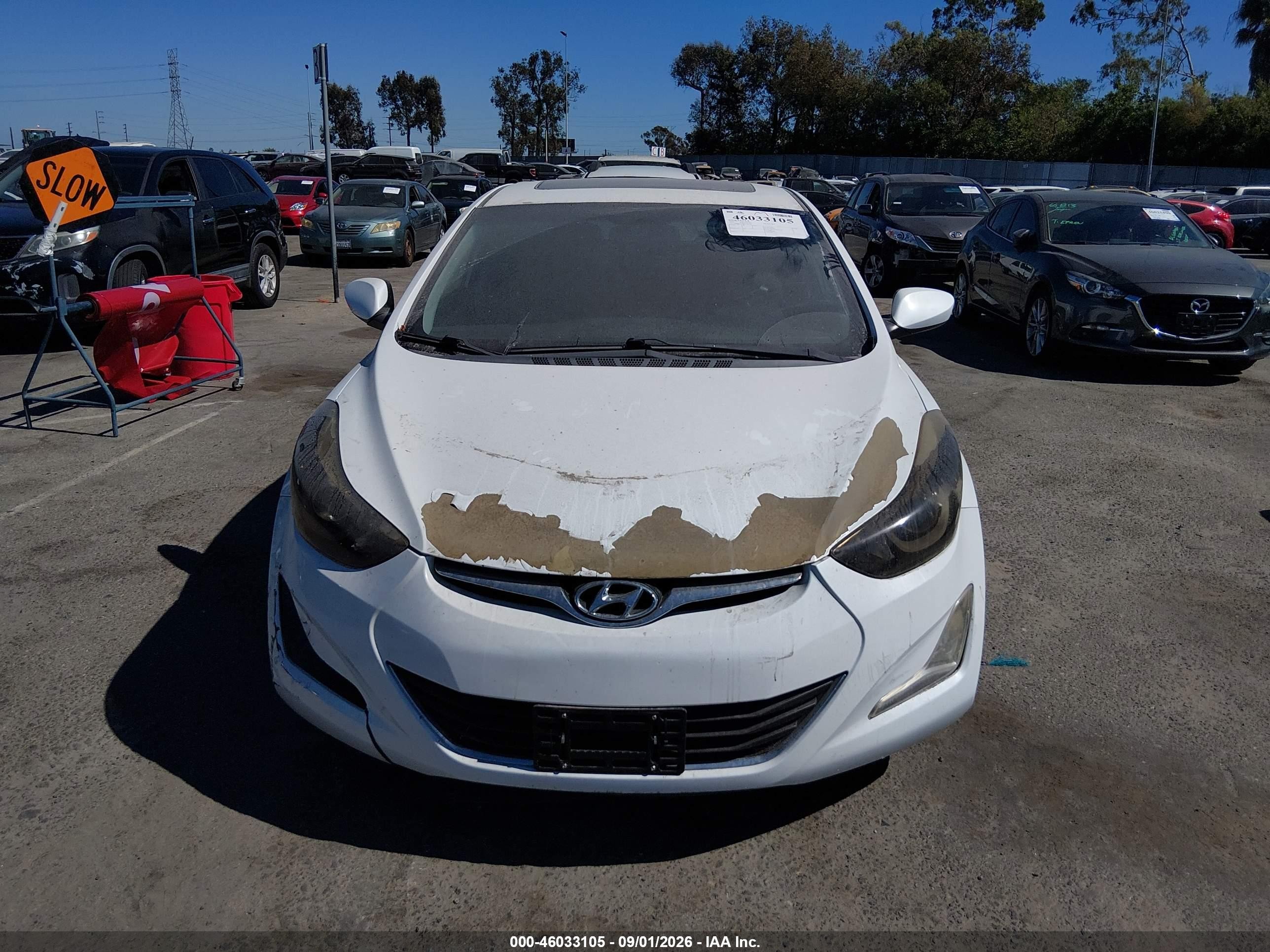 2015 Hyundai Elantra Se White vin: 5NPDH4AE8FH637712