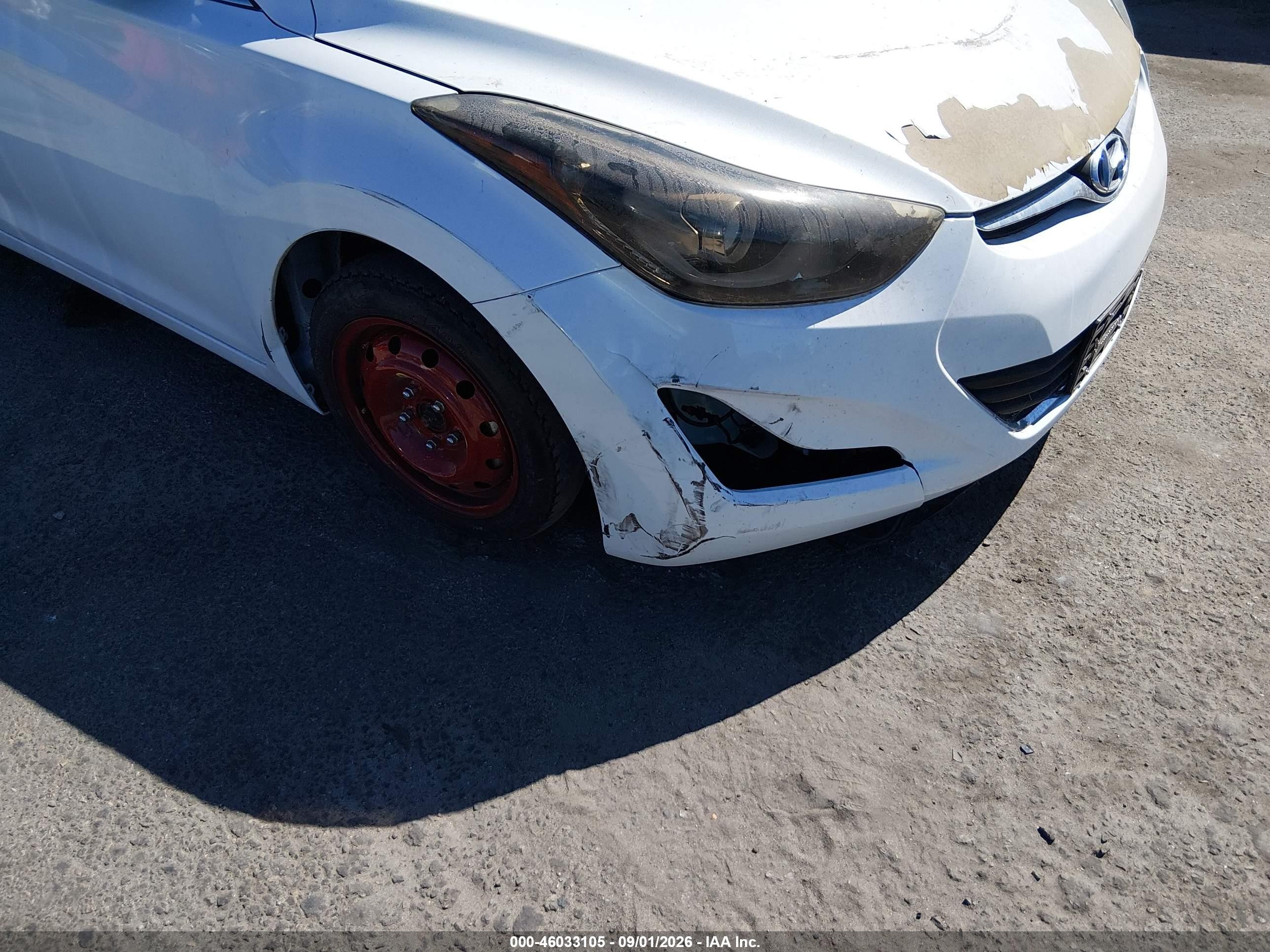 2015 Hyundai Elantra Se White vin: 5NPDH4AE8FH637712