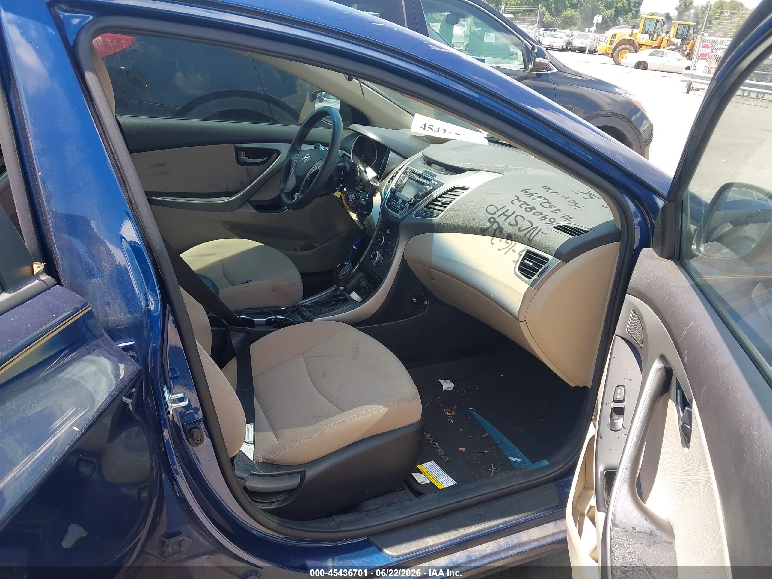 2015 Hyundai Elantra Se Blue vin: 5NPDH4AE8FH640822