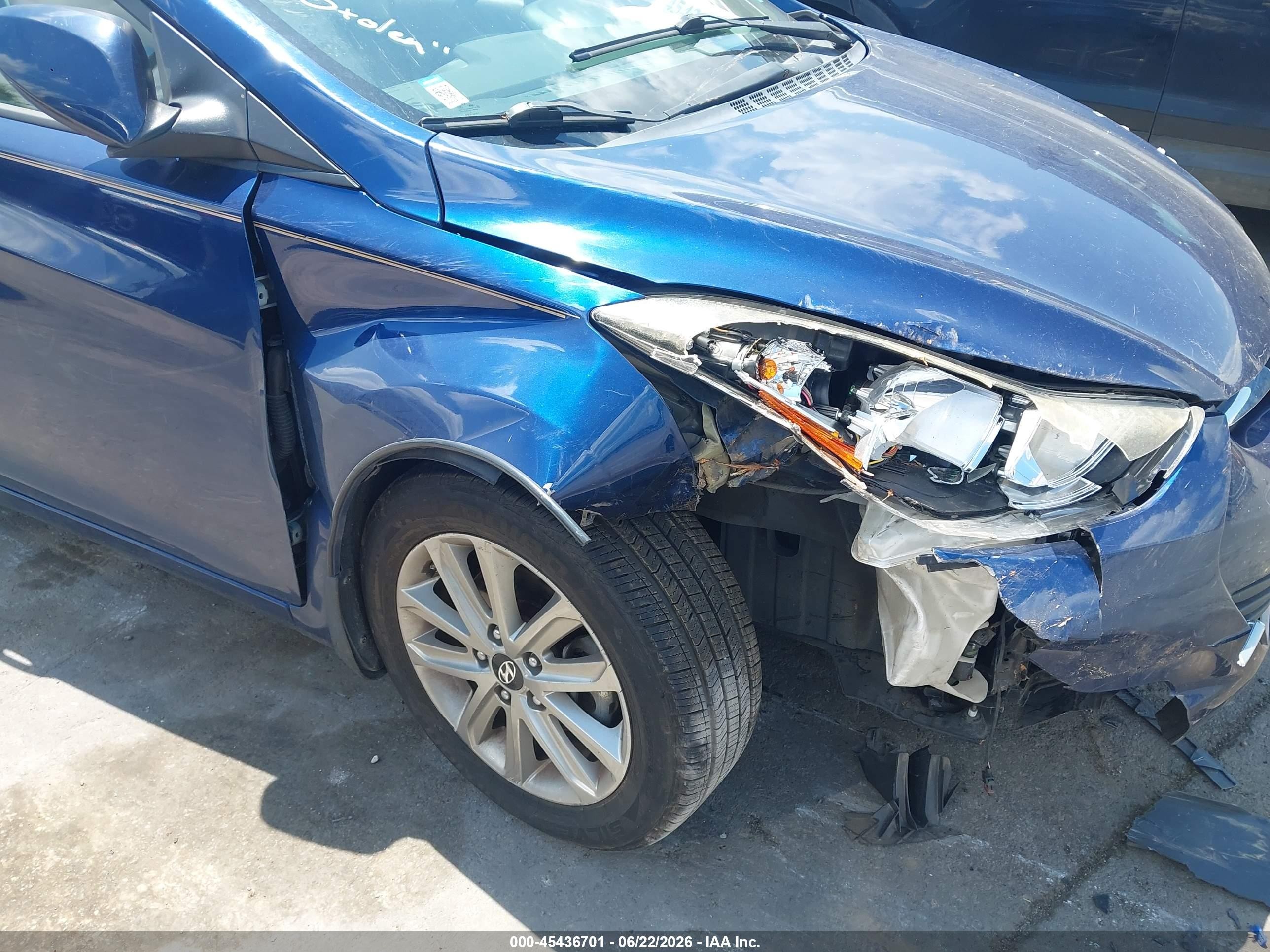 2015 Hyundai Elantra Se Blue vin: 5NPDH4AE8FH640822