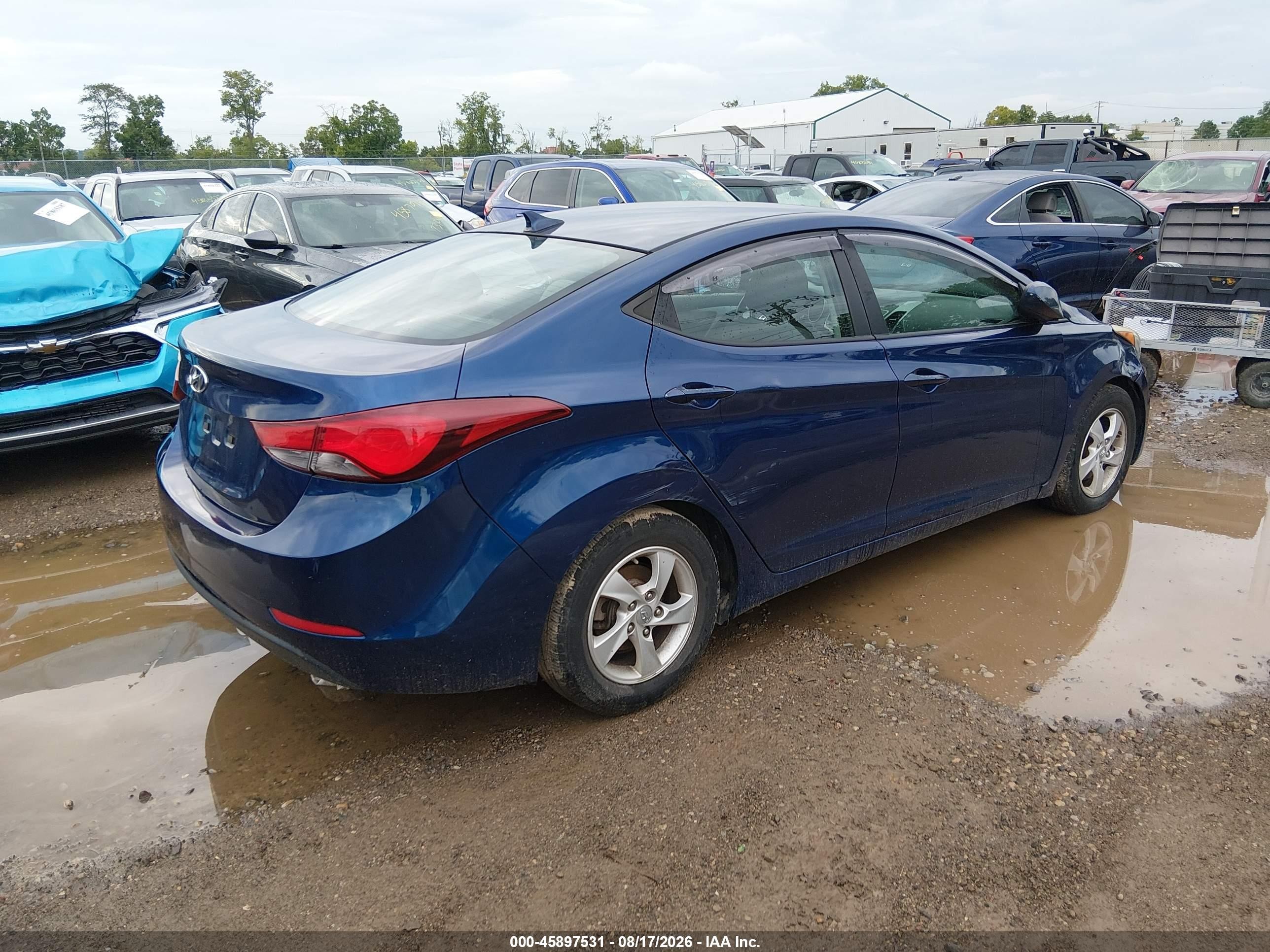 2015 Hyundai Elantra Se Blue vin: 5NPDH4AE8FH644059